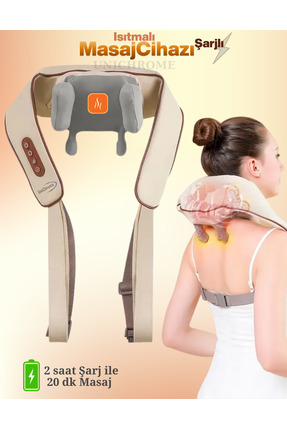 Unichrome İnsan Eli Hissi Veren Şarjlı Masaj Aleti – Ovmalı, Boyun, Sırt Ve B...