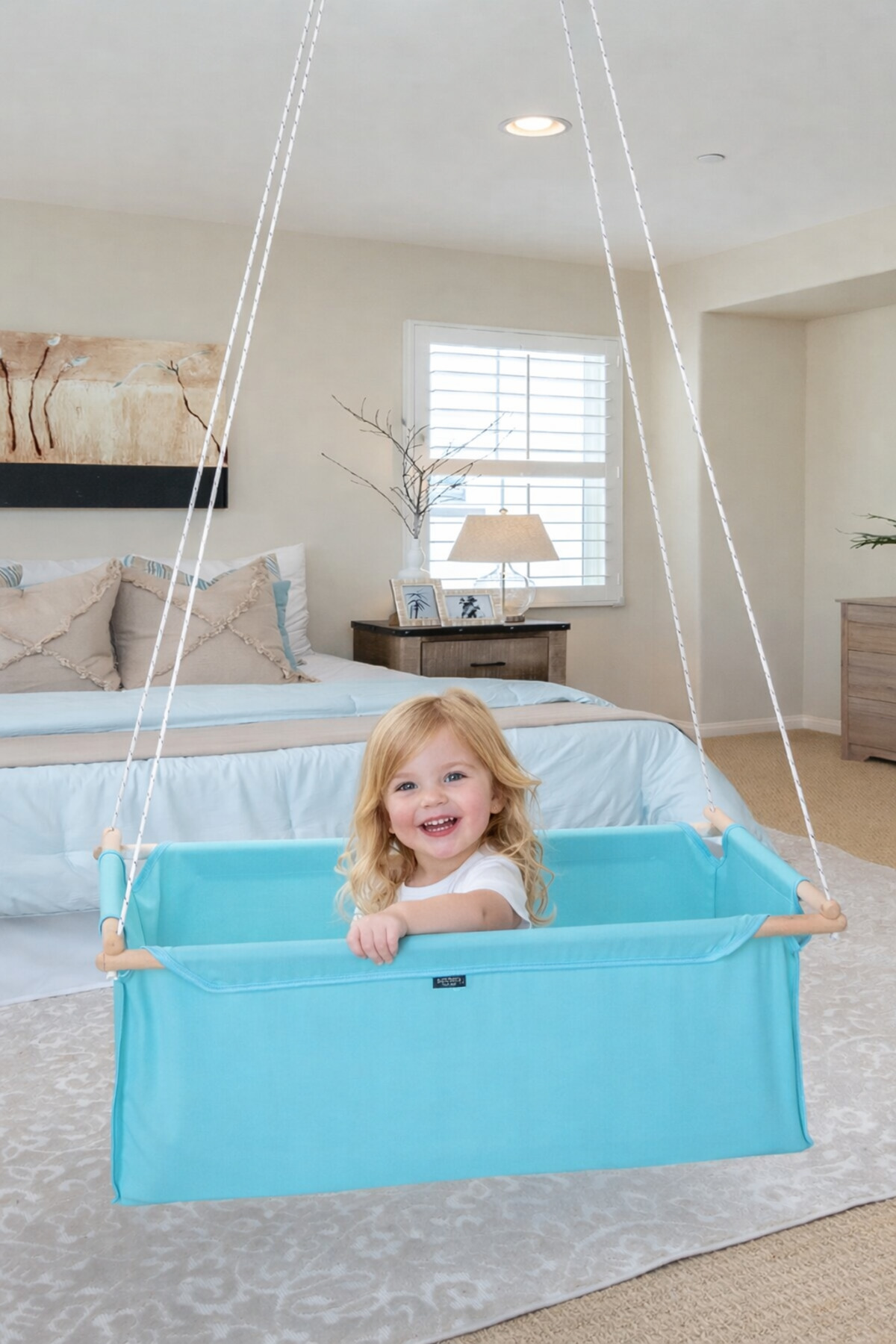 Bundeba Sally Mavi  Çocuk Salıncağı  Beşik Bebek Hamağı fotoğrafı 4 (önizleme)