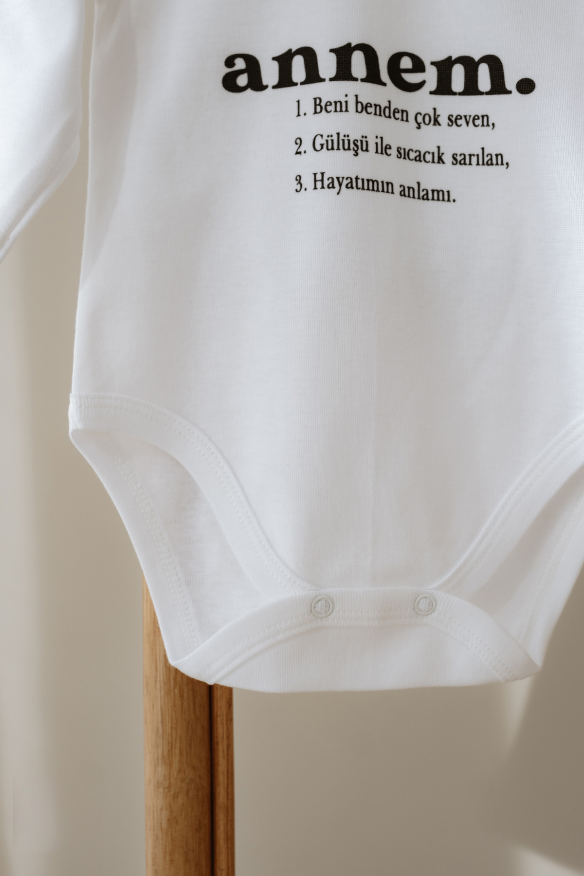 Astral Baby Unisex Bebek Ekru Organik  Annem Ve Babam Yazılı Uzun Kol Body 2'li Set fotoğrafı 4 (önizleme)