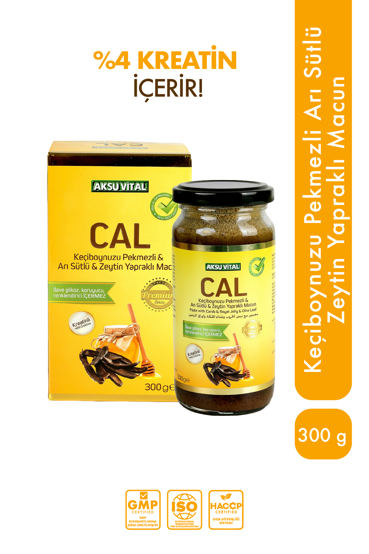 Aksu Vital Cal Keçiboynuzu Pekmezli Arı Sütlü Zeytin Yapraklı