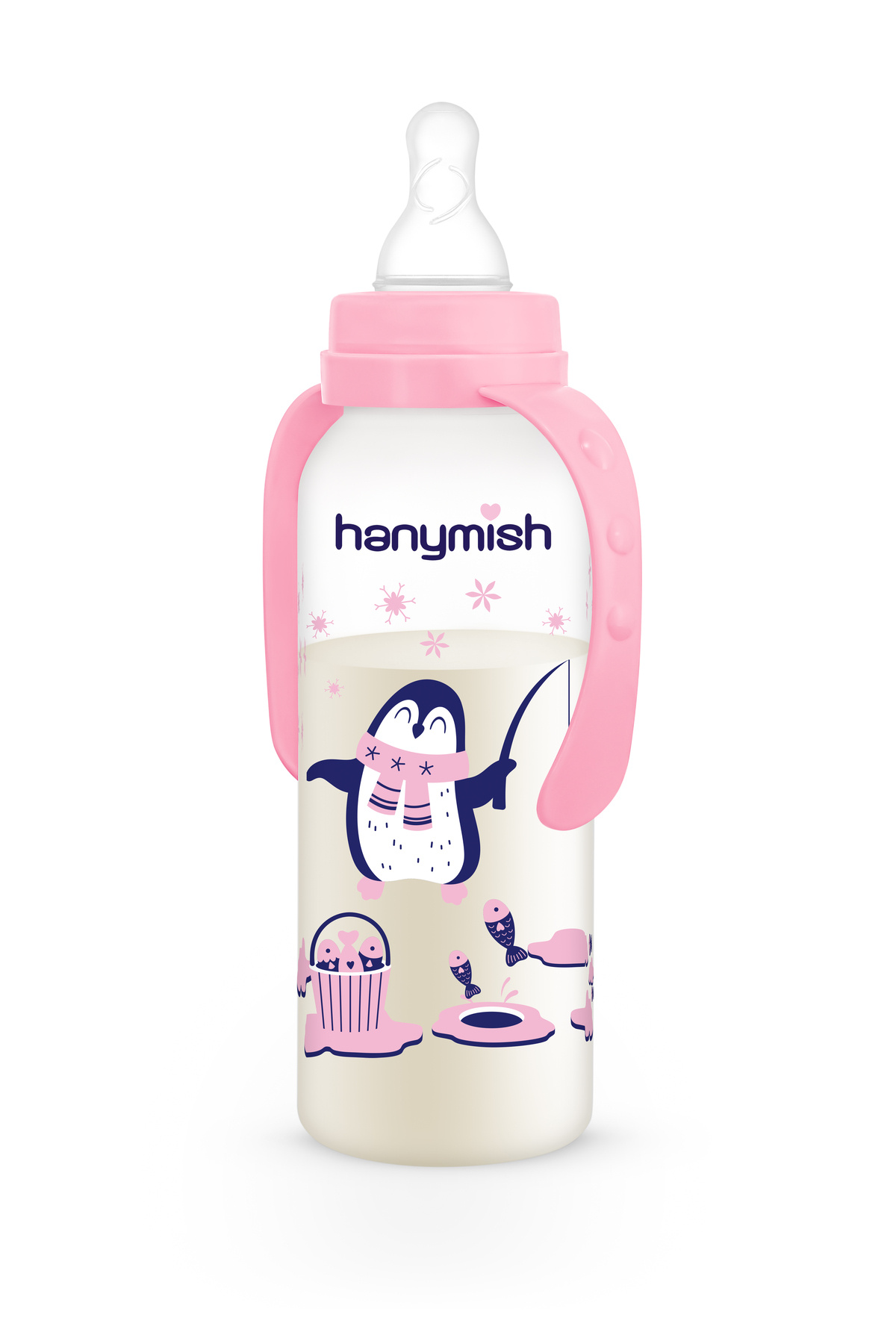 Hanymish 433 Kulplu Pp Biberon (240 ML) Pembe fotoğrafı 5 (önizleme)