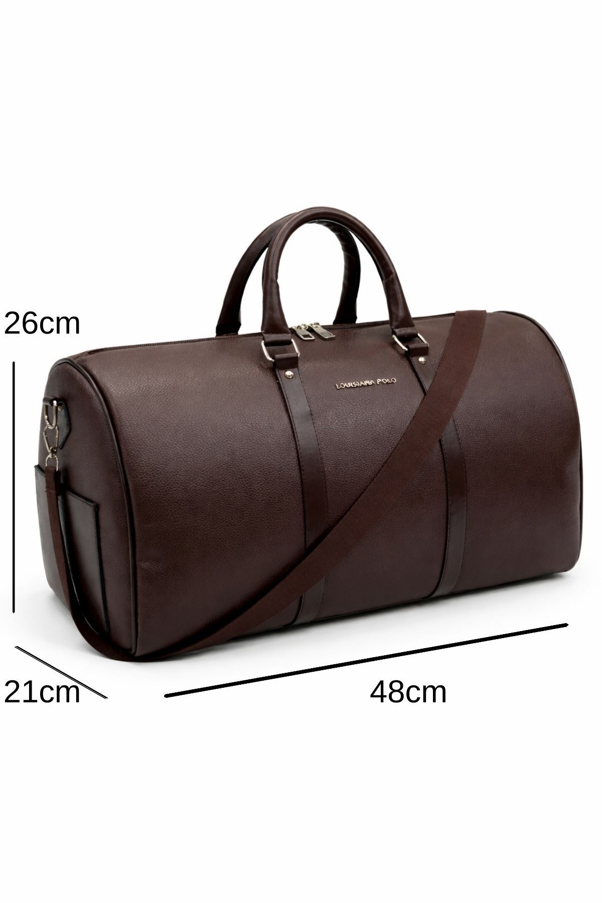louisiana polo  El Valizi Spor Seyahat Çantası Kahve 1507 - Görsel 5