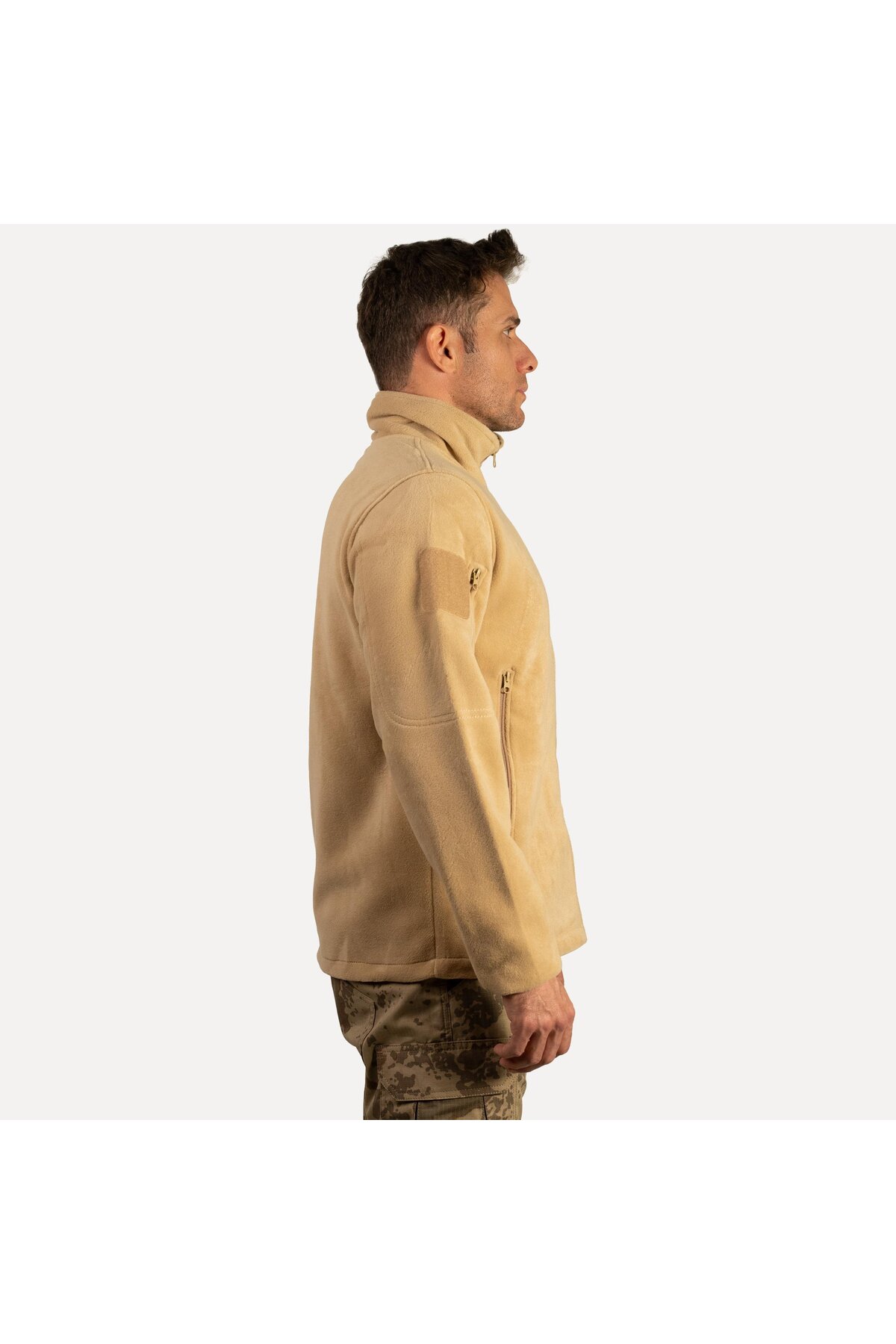 Tam Fermuarlı Taktik Polar Ceket 2011 Bej 5 Cepli Outdoor Polar — رنگارنگ TXBD80EE401210 — تصویر 7 از 8