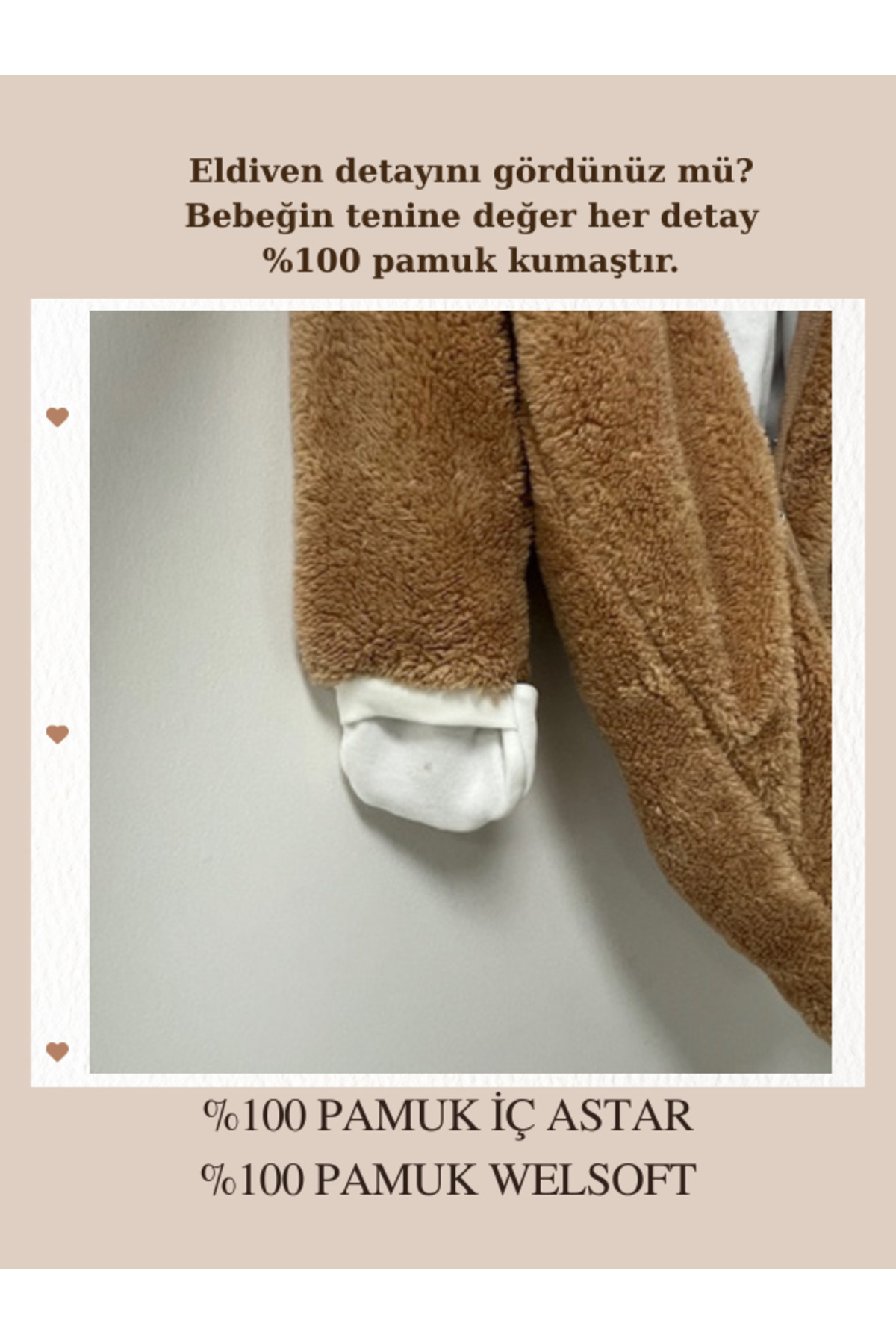 KEY KIDS Welsoft Peluş Ayıcık Bebek Tulum Kışlık Astronot Kapüşonlu Unisex 0-3 Ay – 18 Ay fotoğrafı 3 (önizleme)