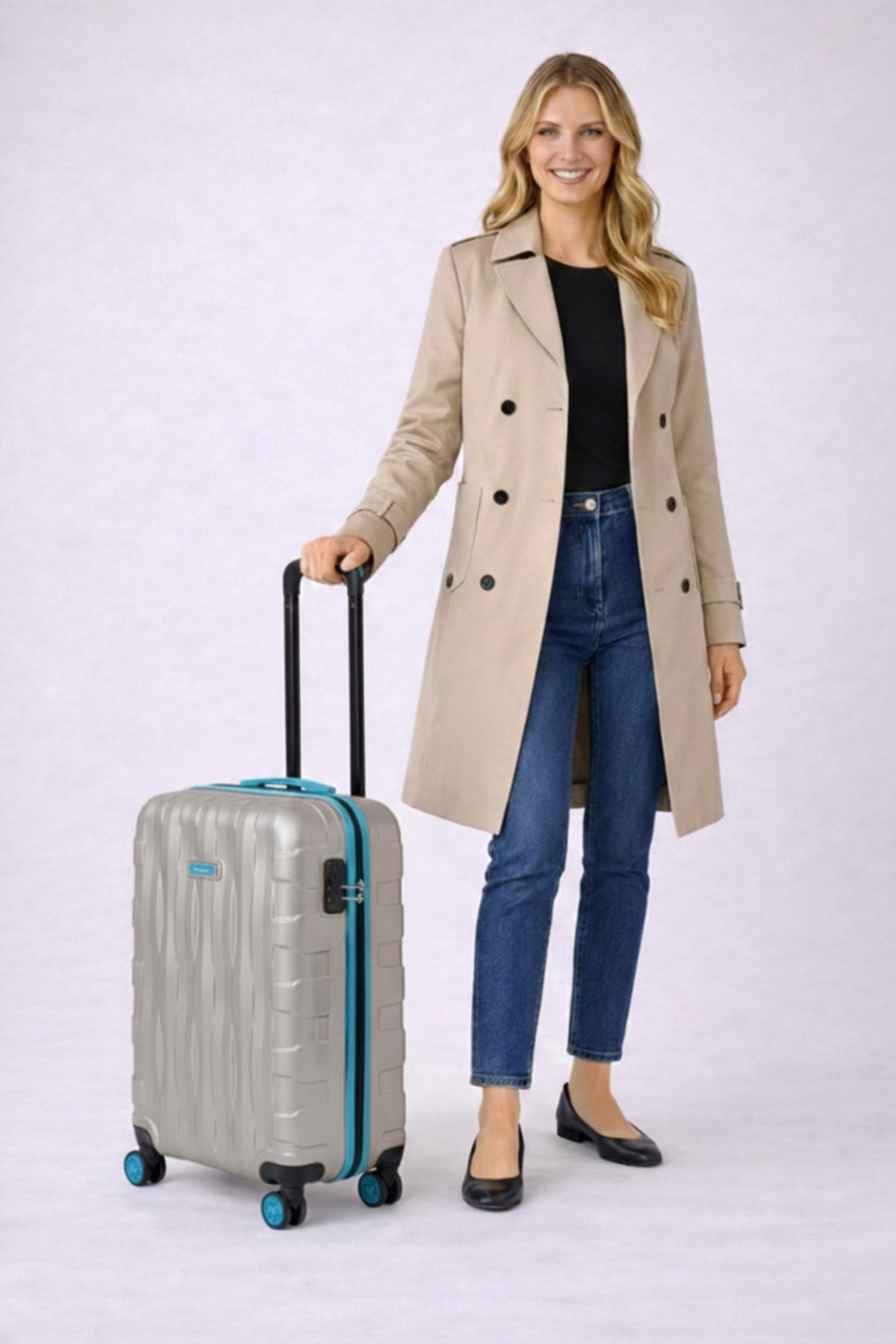 louisiana polo  Kabin Boy Valiz 4x2 Teker Gri 1167 - Görsel 7