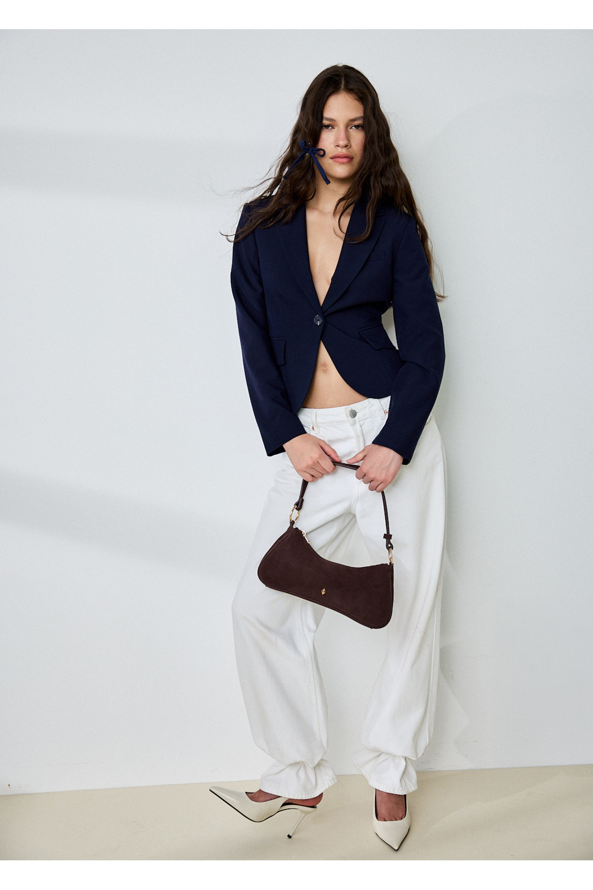 Stradivarius  Suni deri topuklu ayakkabı - Görsel 6