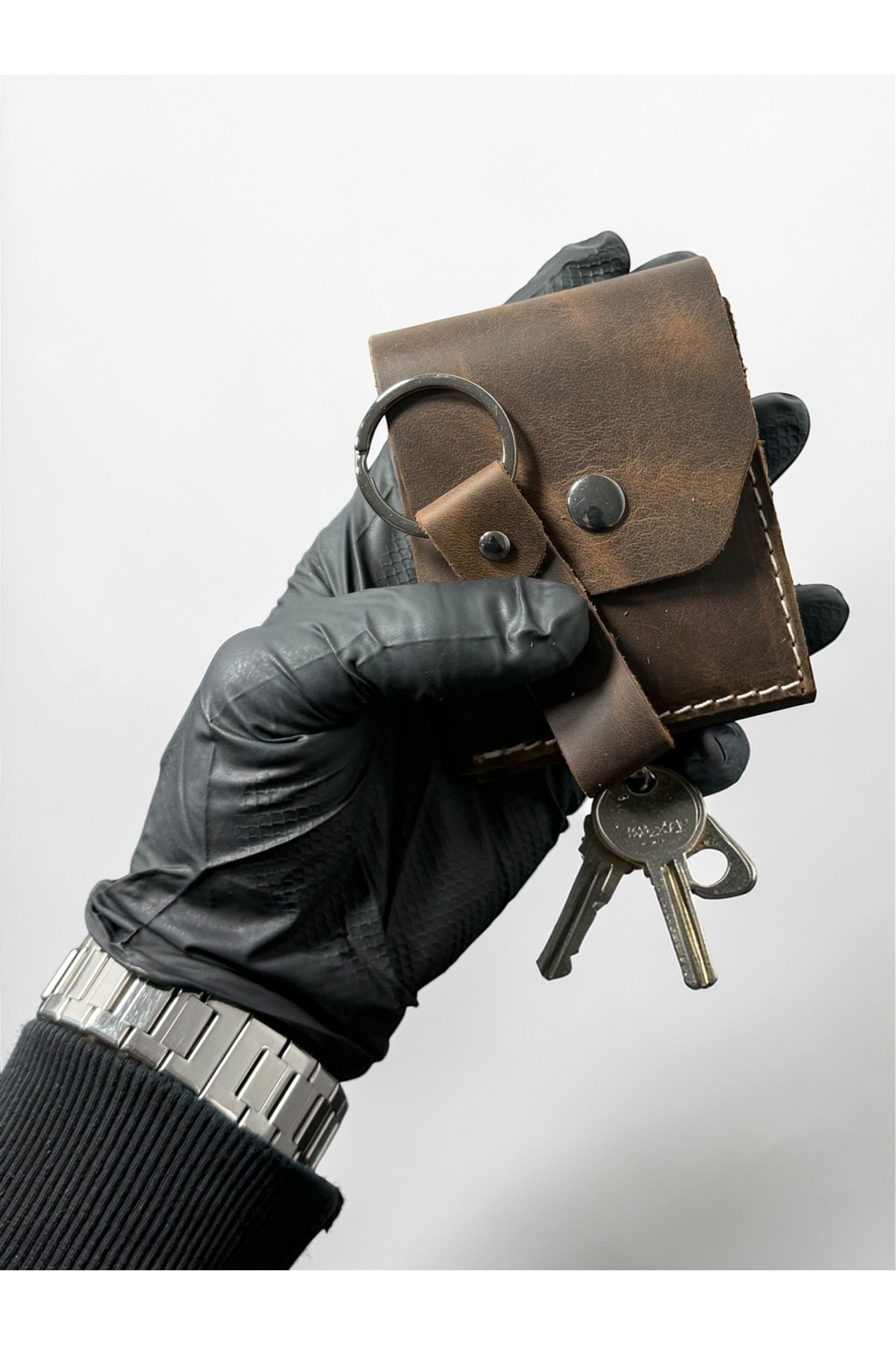 NZCLUB  %100 Hakiki Crazy Deri El yapımı Minimalist Cüzdan - Crazy Deri Şık Kaliteli Triod Kartlık Cüzdan - Görsel 6