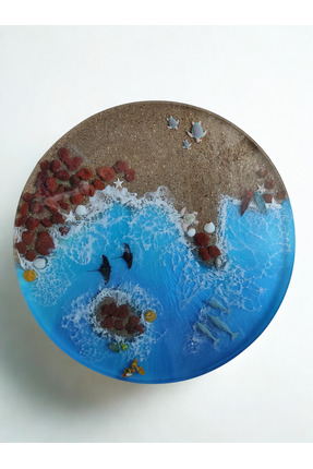 SHEKİLHOME Deniz Yaşamı ve Sahil Epoksi Sehpa