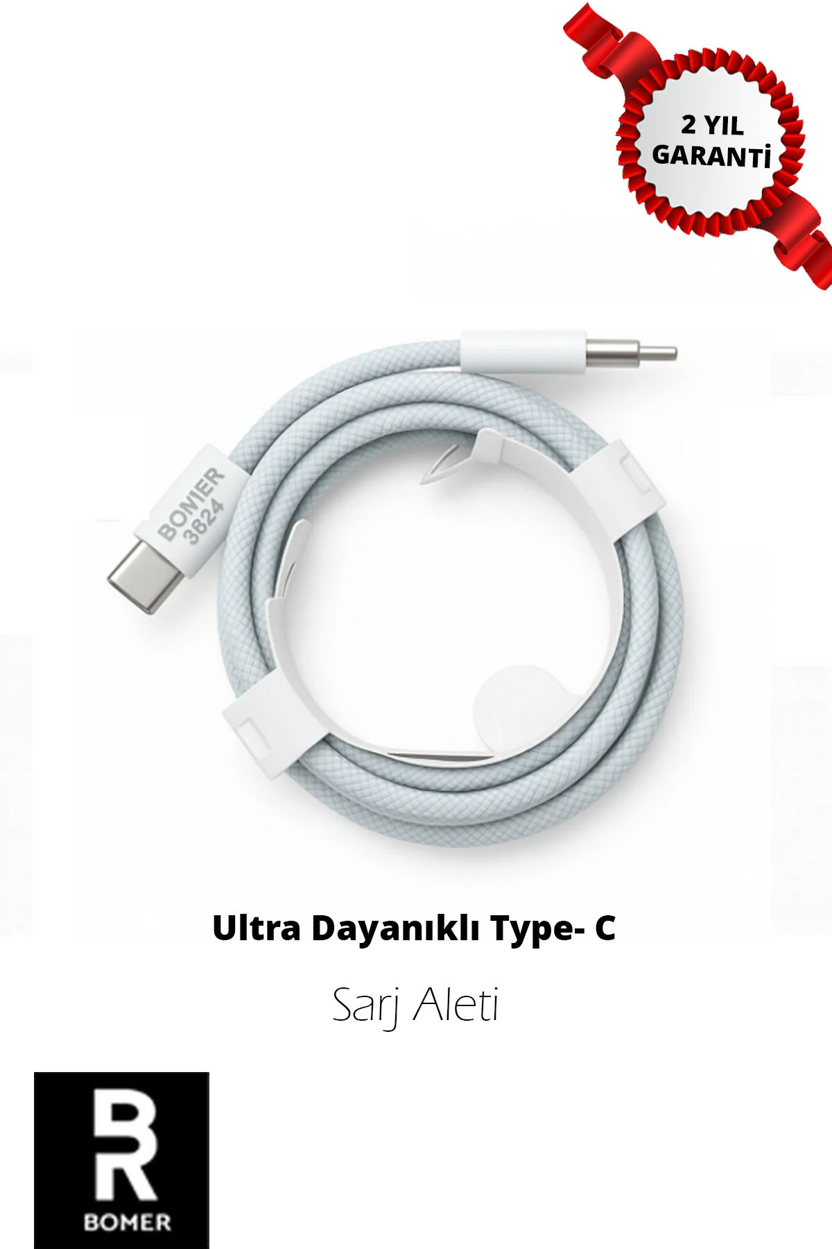 3824 Ultra Durable Type-C Double Ended Wire Mesh Cable (1 m )
