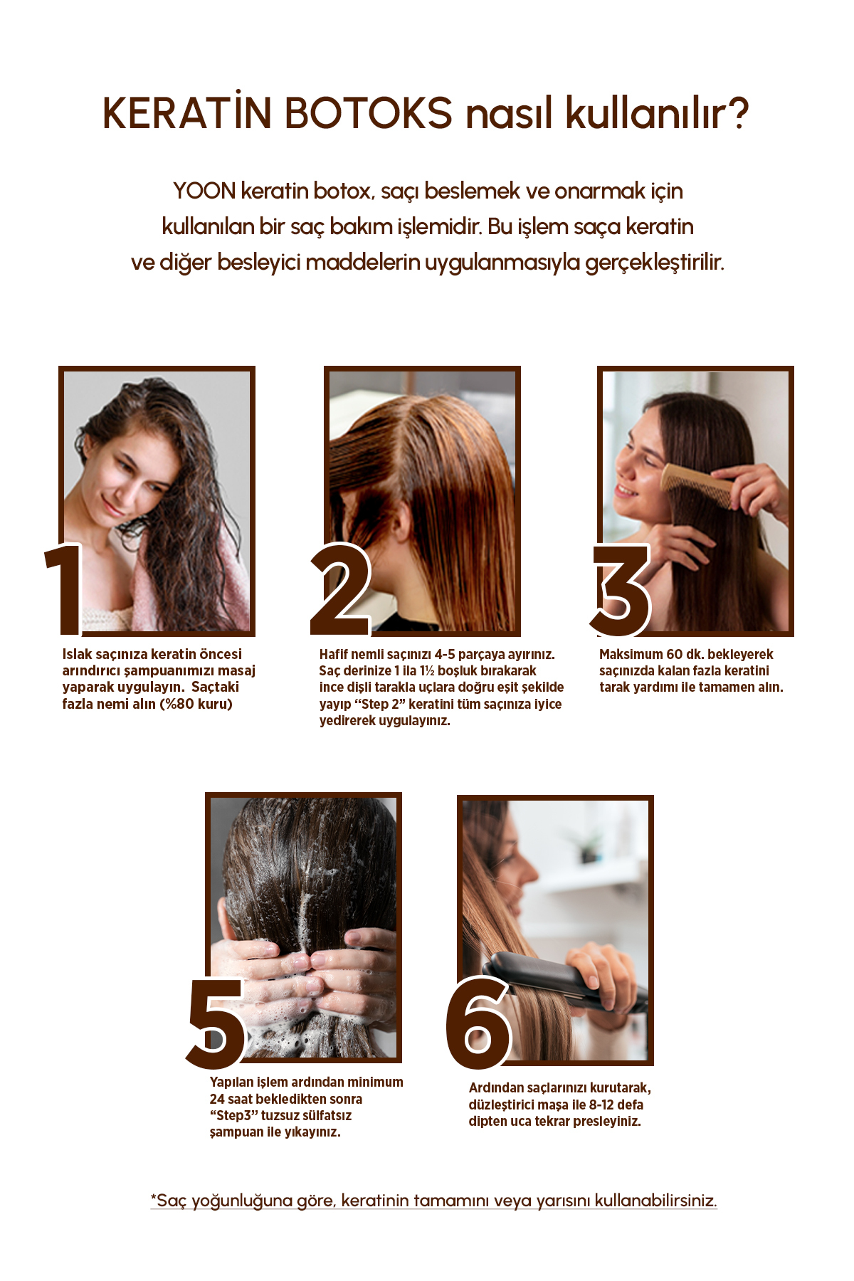 Brezilya Fönü, Saç Düzleştirme & Keratin Botoks, Güçlendirici Ve Besleyici Evde Keratin Bakım Seti — Y-834 — تصویر 6 از 9
