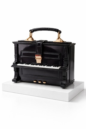 Karşıyaka Bijuteri Özel Tasarım Piyano Tasarımlı Özel Form Mini El Çantası