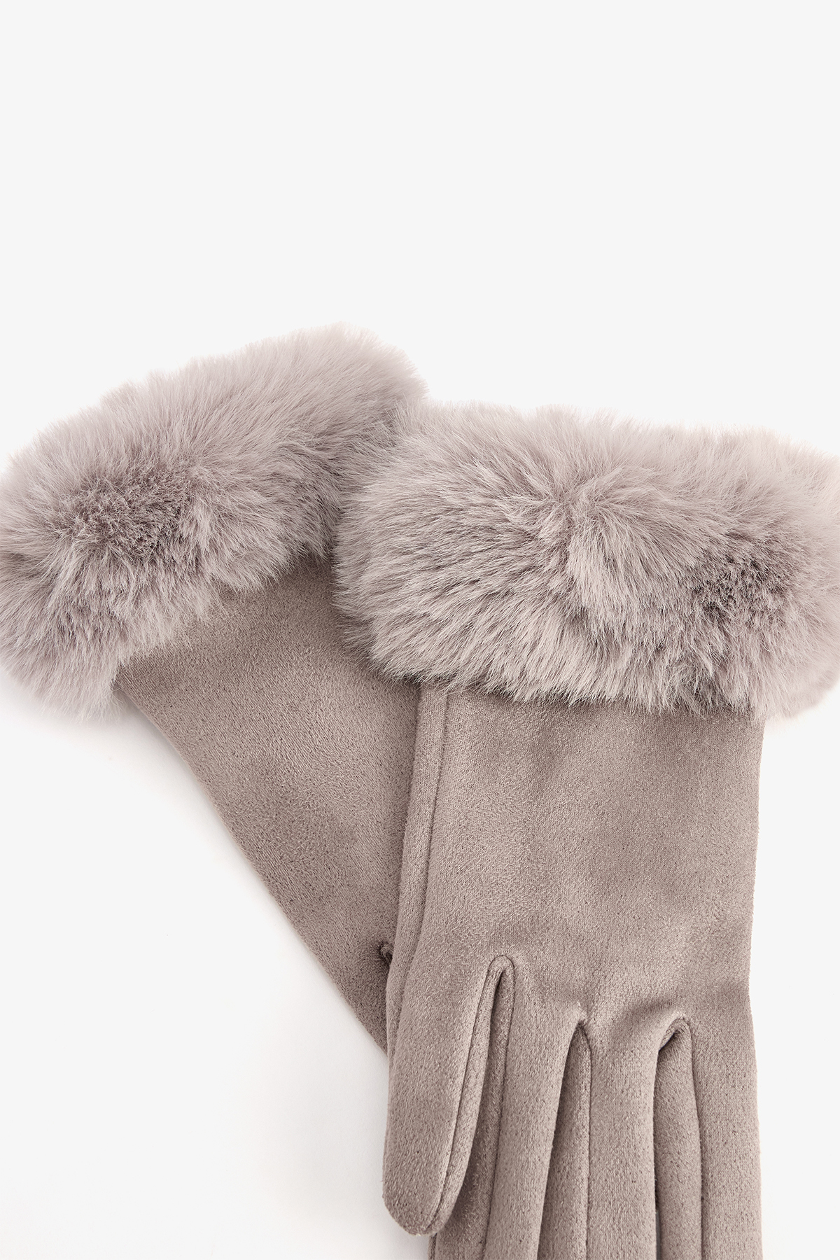 Penti  Gri Romina Suni Süet Eldiven - Görsel 2