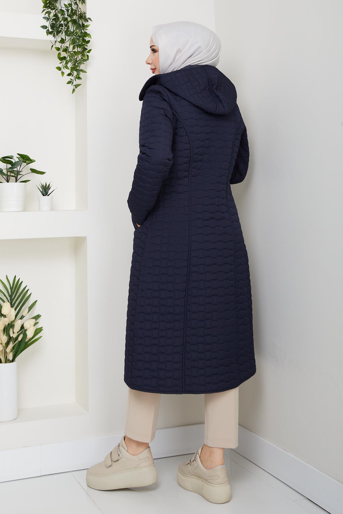 ESLEMNUR  110CM İÇİ VELBOALI KAPİTONE MONT - Görsel 5