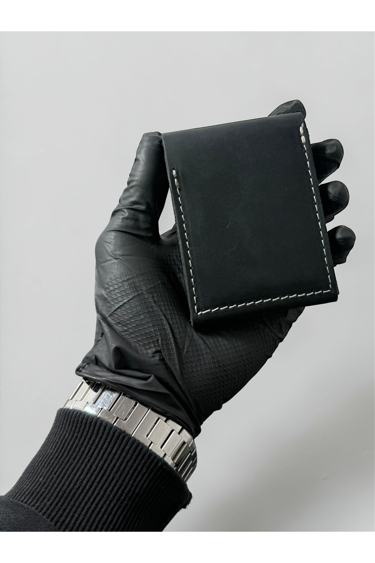 NZCLUB  %100 Hakiki Crazy Deri El yapımı Minimalist Cüzdan - Crazy Deri Şık Kaliteli Triod Kartlık Cüzdan - Görsel 8