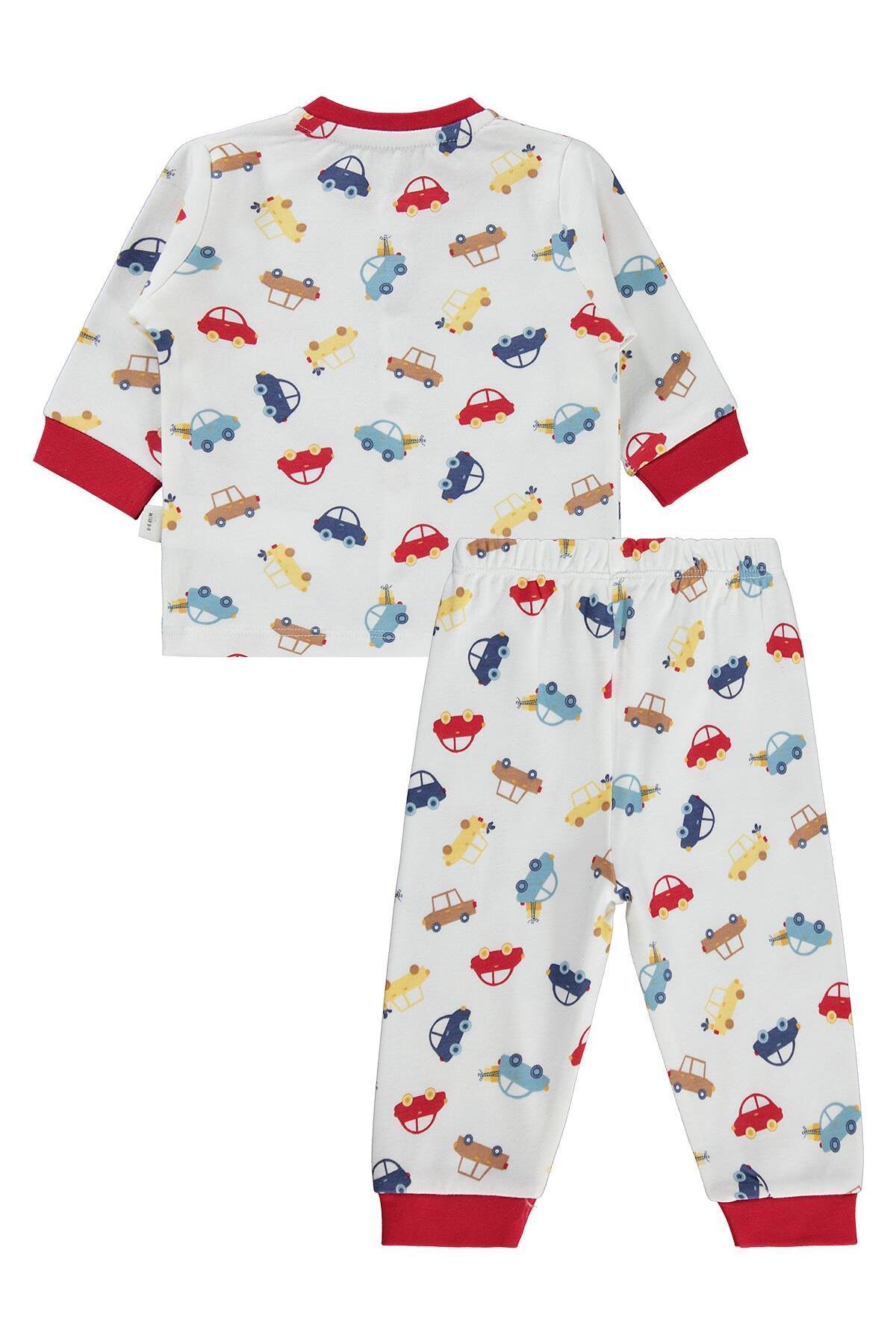 Civil Baby Araba Baskılı 6-18 Ay Pijama Takımı - Kırmızı 6-9 Ay fotoğrafı 4 (önizleme)