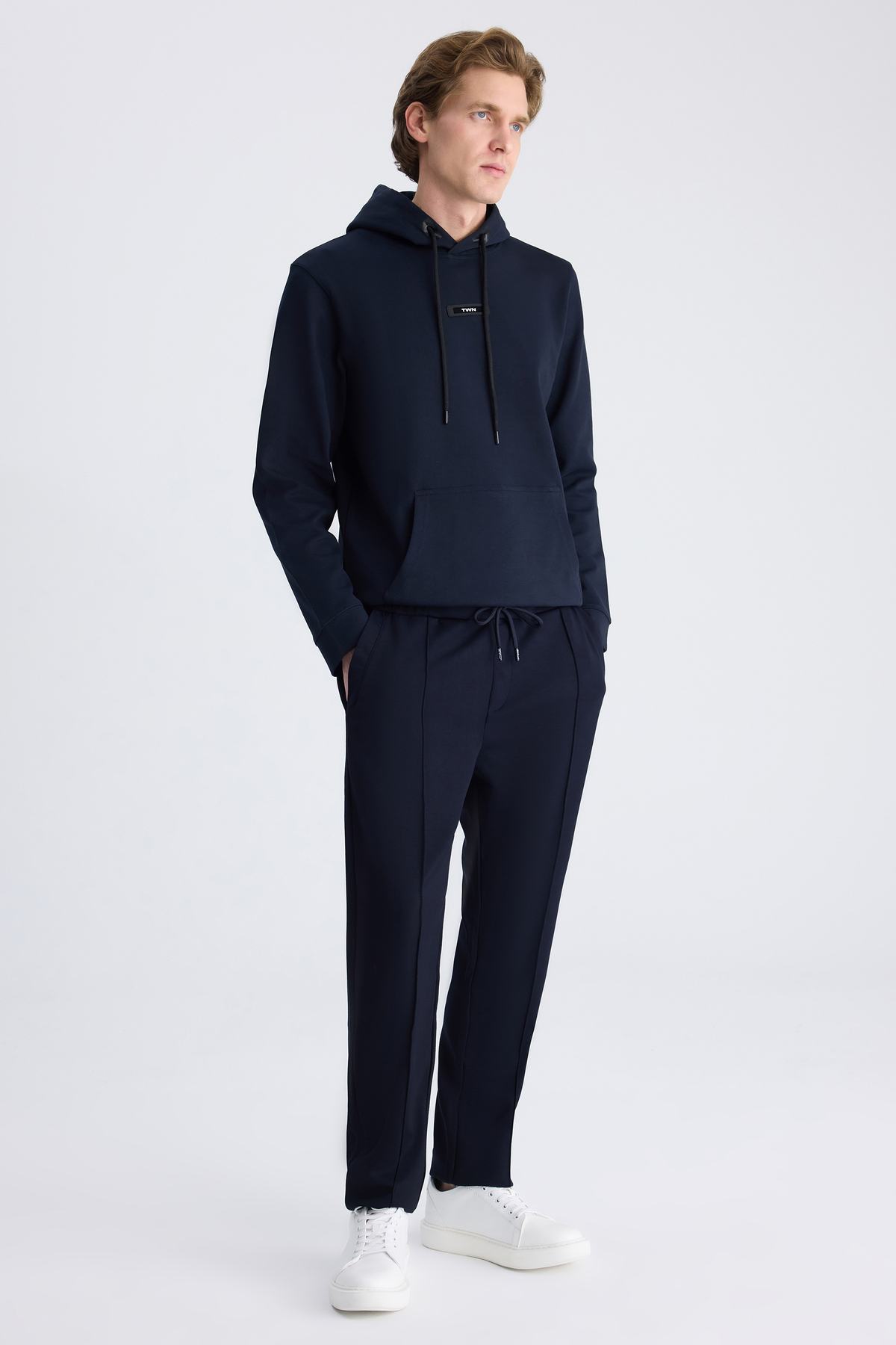 D'S Damat Ds Damat Regular Fit Lacivert Düz Rayon Eşofman Alt görsel 6