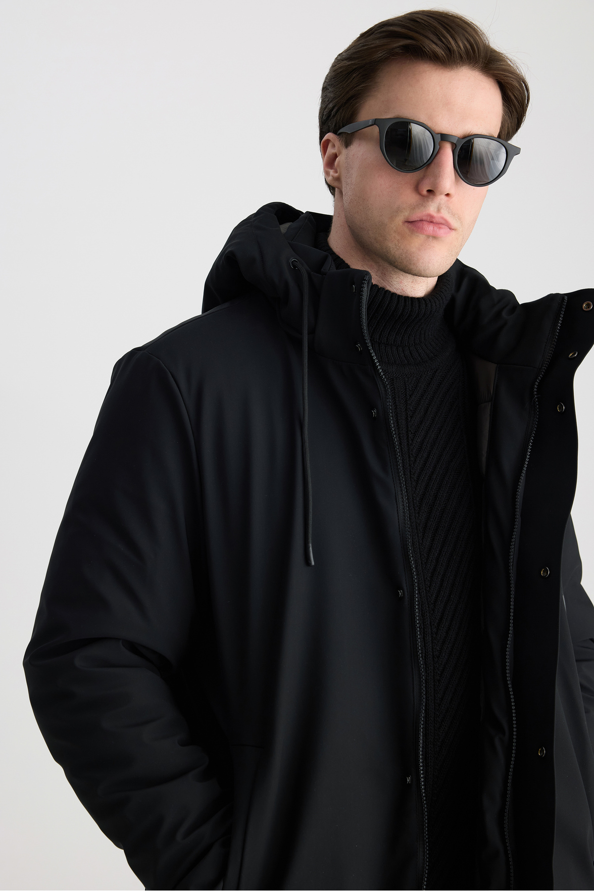 Ds Damat Regular Fit Siyah Düz Mont — مشکی 5HC070001035M — تصویر 7 از 8