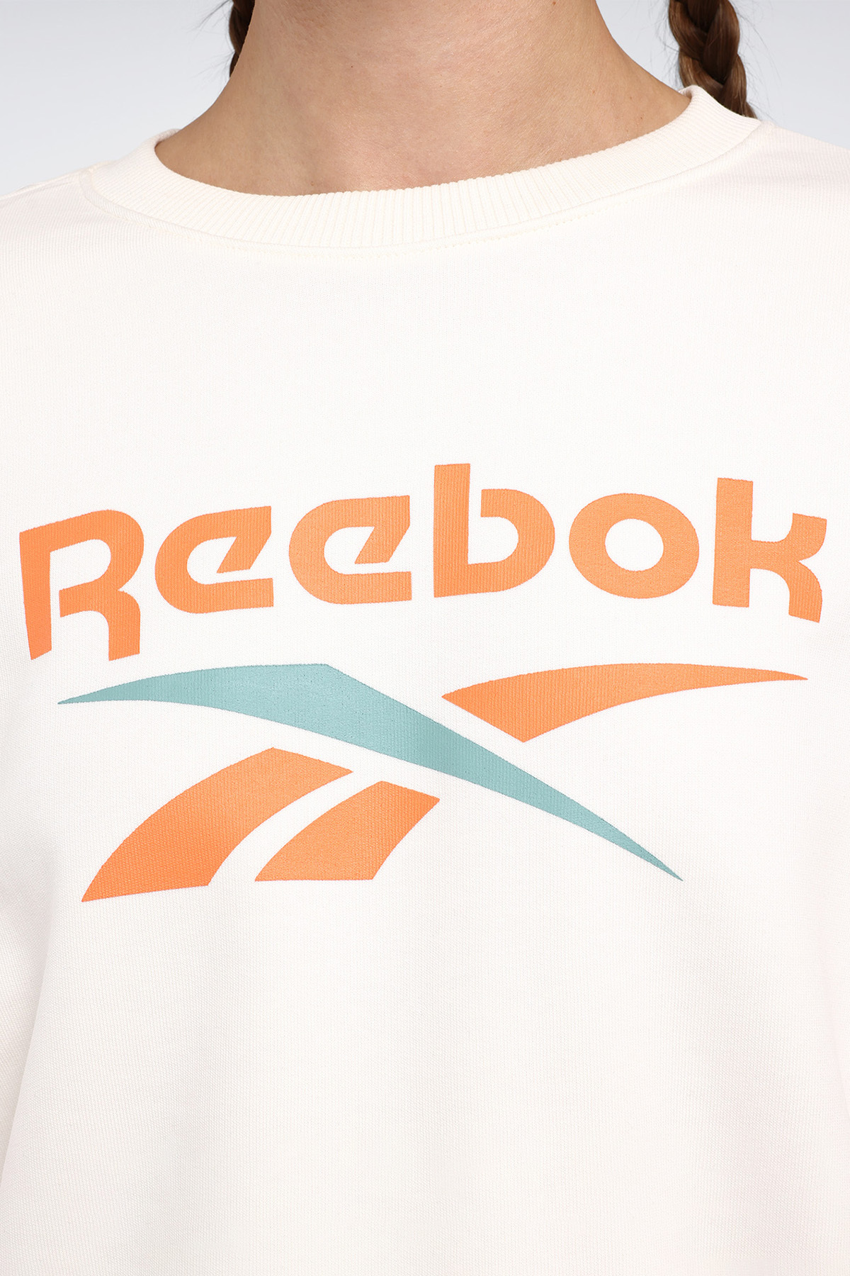 Reebok NEW ID CRP CREW Ekru Kadın Sweatshirt görsel 4