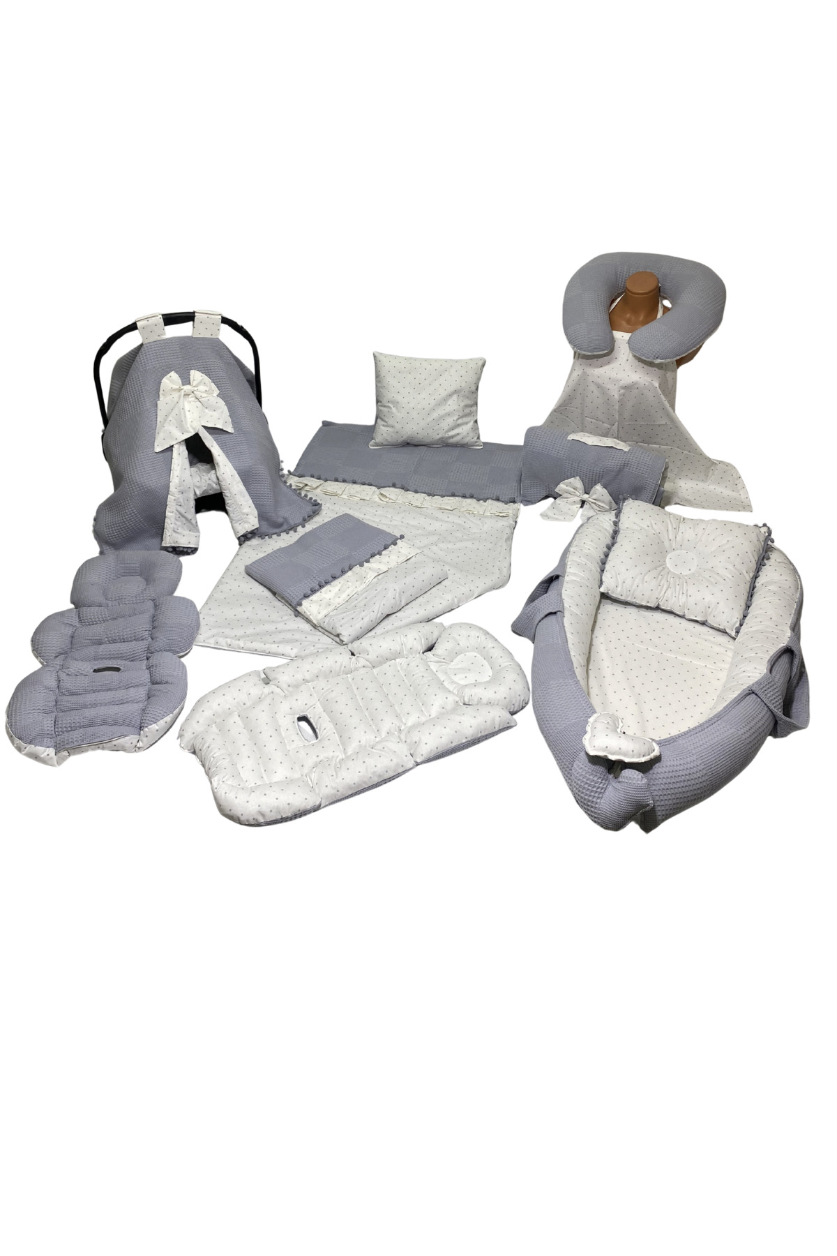 Happy Baby Dikiş Atölyesi 13’lü Babynest Puset Örtüsü Alt Açma Emzirme Yastığı Ana Kucağı Bebek Arabası Minderi Anne Yanı fotoğrafı 2 (önizleme)