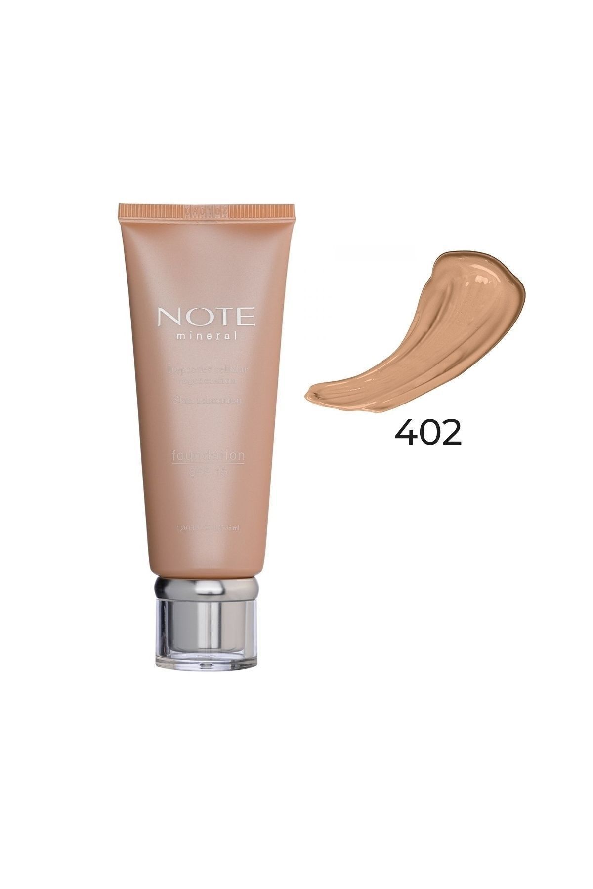 کرم پودر مینرال SPF 15 با پوشش بالا و بافت ساتن - 402 متوسط ​​روشن — بژ FND MINERAL — تصویر 6 از 7