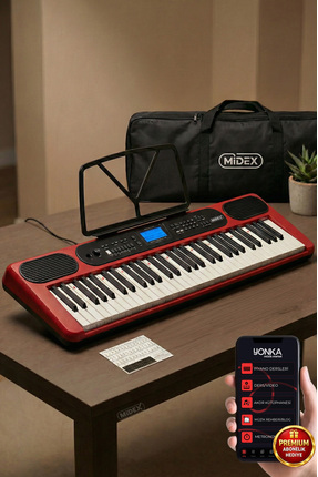 Midex PS-5200RD Pro Org 61 LED Işıklı Tuş Hassasiyetli Bluetooth Midi