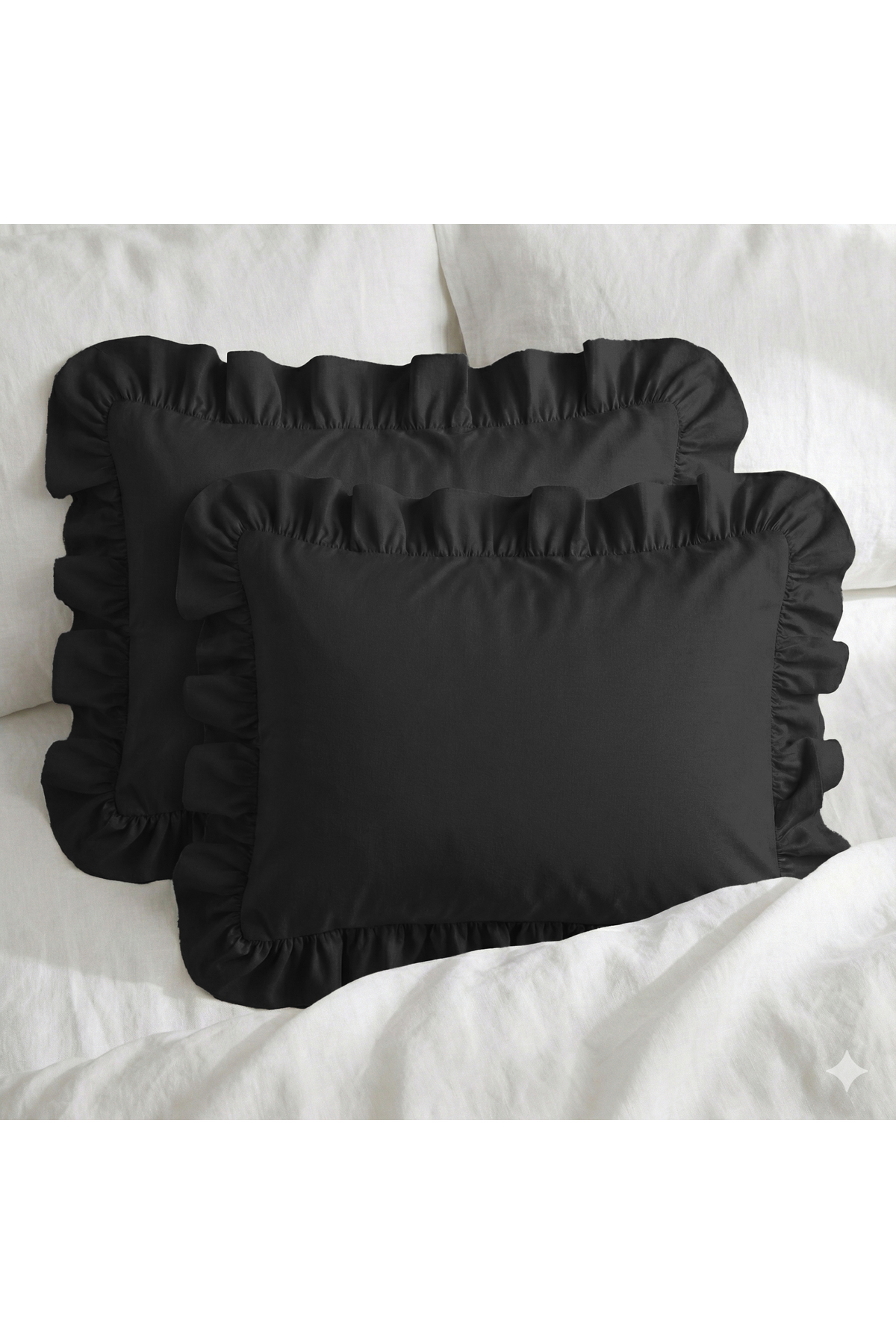 Soft Touch 100% Cotton 50x70 Cm Ruffle Pillowcase Set