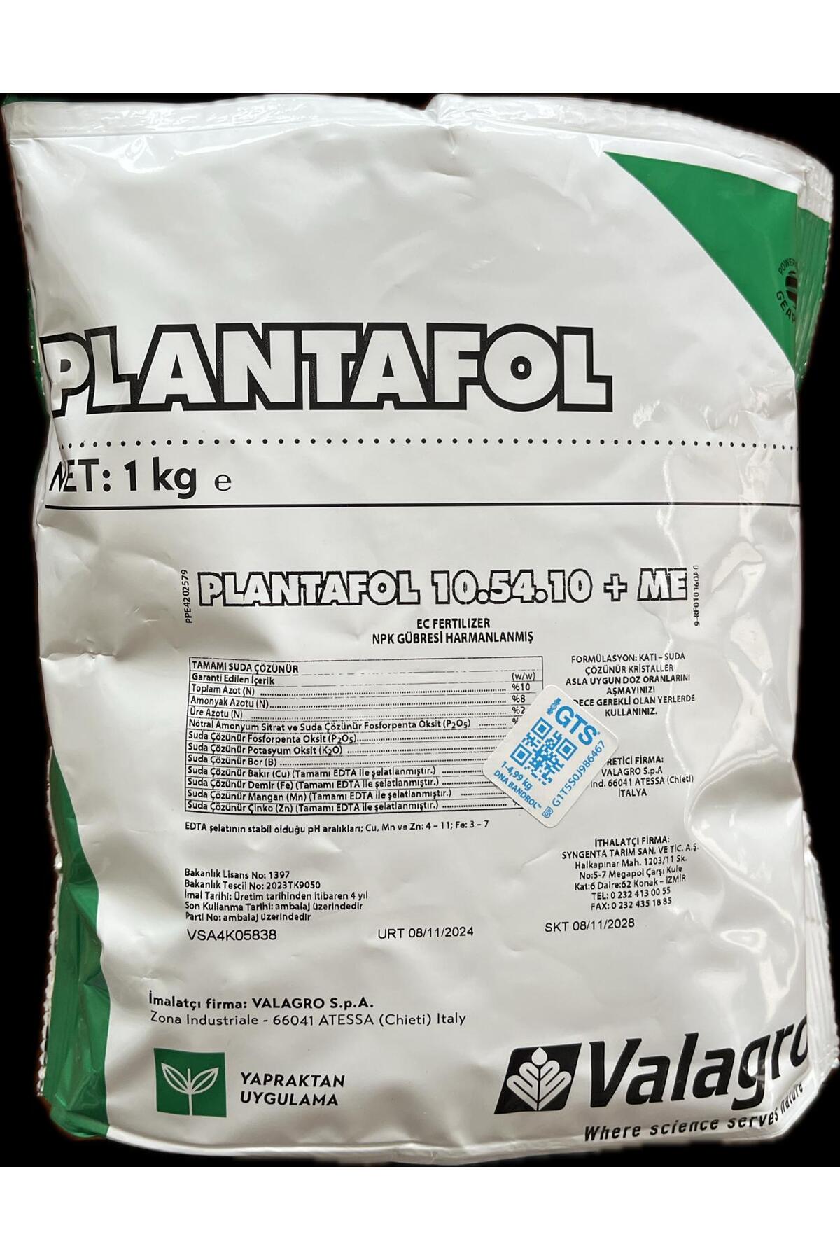 Genel Markalar Valagro Plantafol 10-54-10 1 Kg Çiçeklendirici