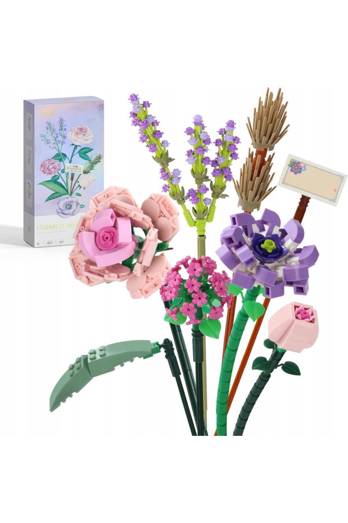 Vagon Lz41657 Loz Flower Block Set 547 Pieces - Rose Camellia
