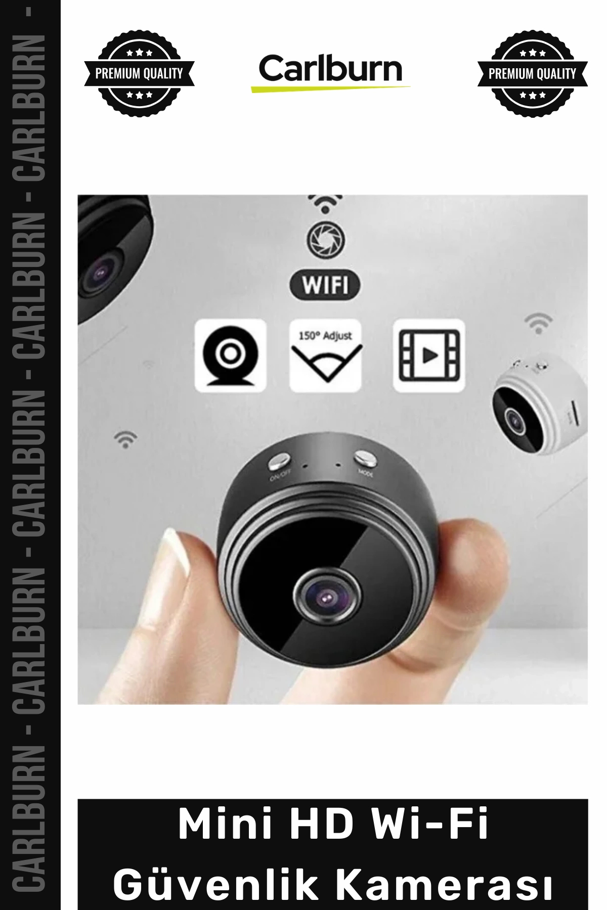 Carlburn Gizlenebilir Uzaktan İzleme Mobil Kontrol Ev Güvenliği Bebek İzleme Mini HD Wi-Fi Güvenlik Kamerası fotoğrafı 2 (önizleme)