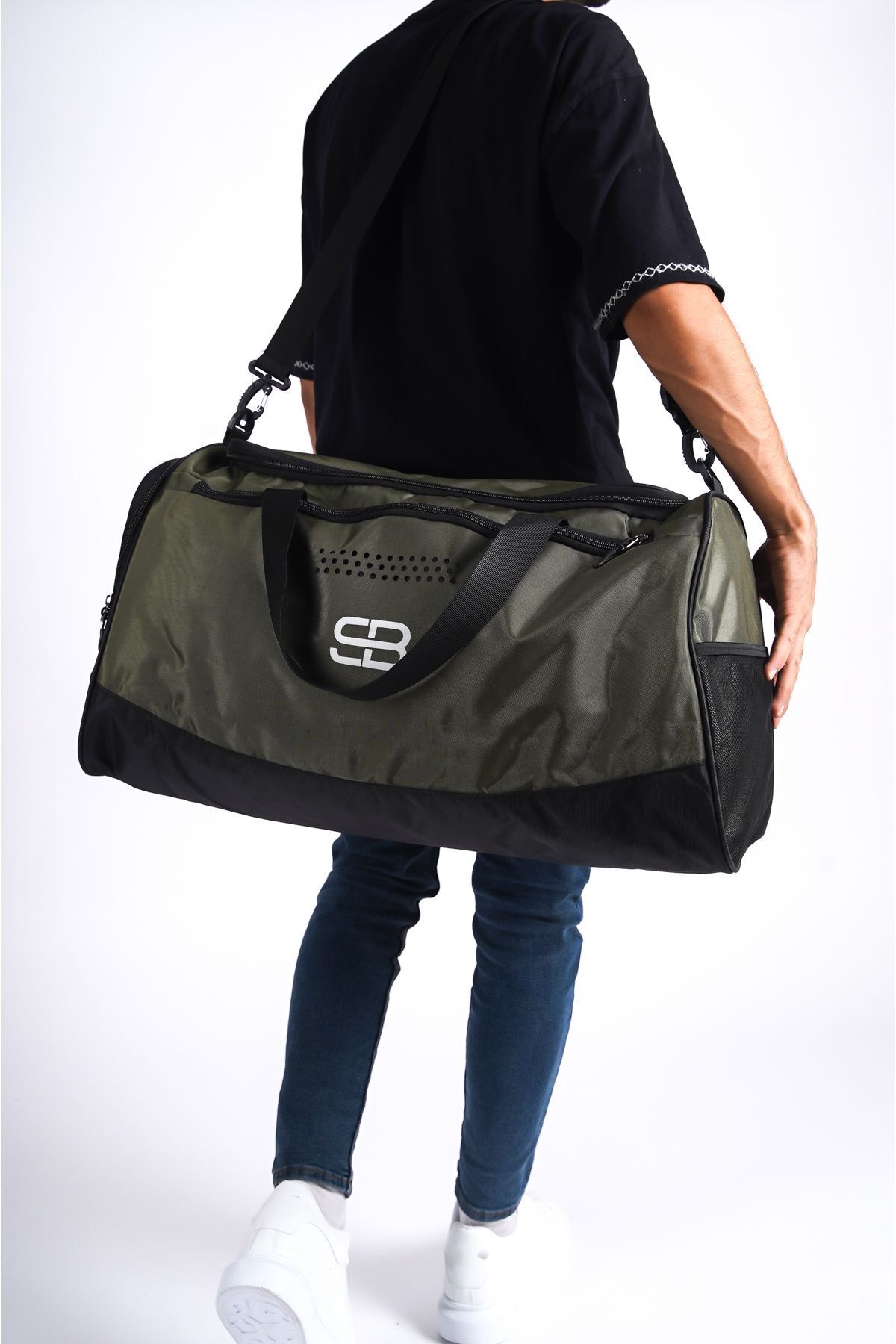 Solo Bag Haki Hava Alan Ayakkabı Bölmeli Spor Çantası 00300 görsel 2