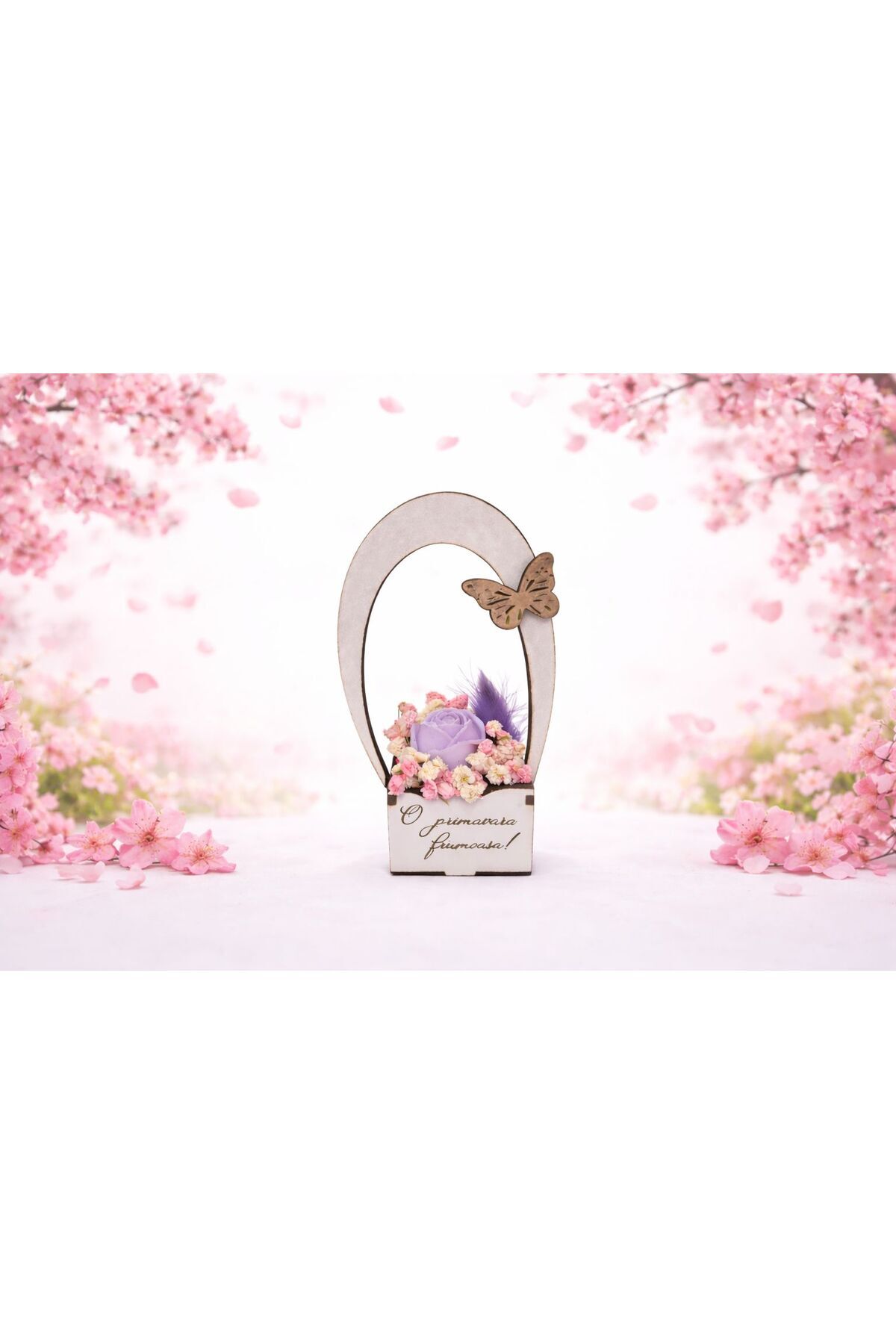 OEM Aranjament floral parfumat din ceara de soia naturala,martisor,Ziua Mamei...