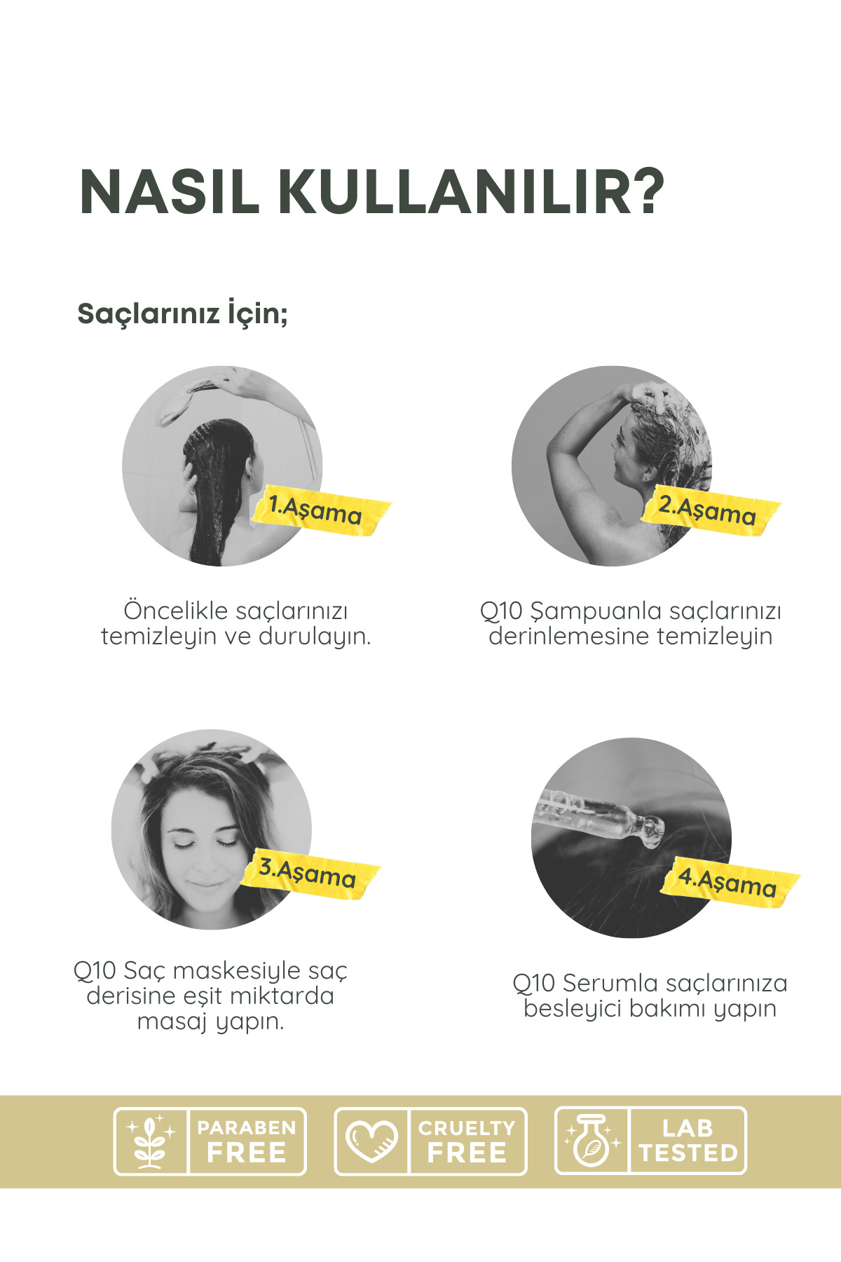 Yavaş Uzayan, Yıpranmış Saçlar için Q10, Keratin & Argan Yağı İçeren Yoğun Onarıcı ve Kolay Tarama Sağlayan Bitkisel Saç Bakım Serumu — Hızlı Saç Serumu — تصویر 4 از 5