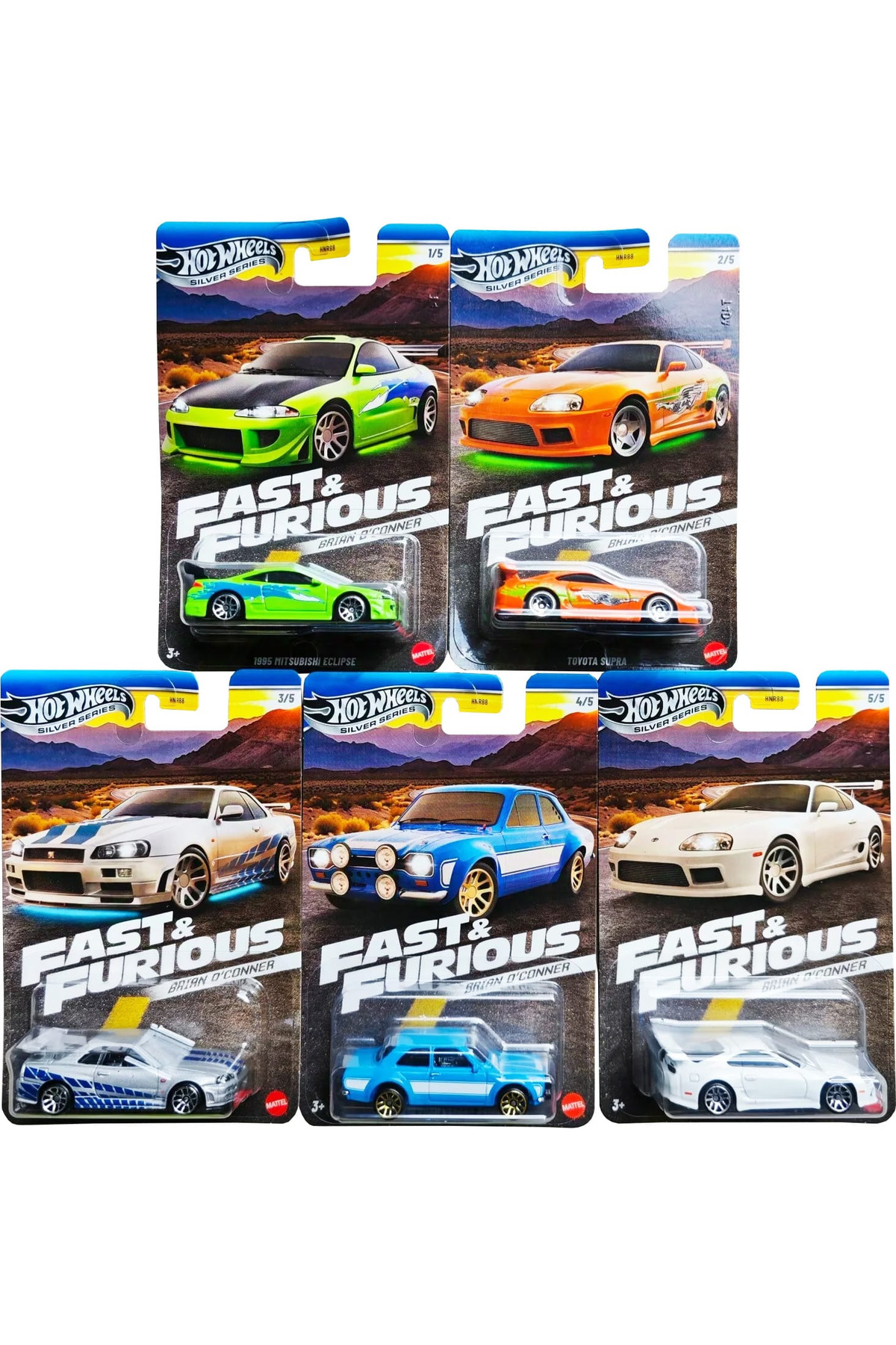 HOT WHEELS Silver Series Premium Fast And Furious Uzun Kart Brian