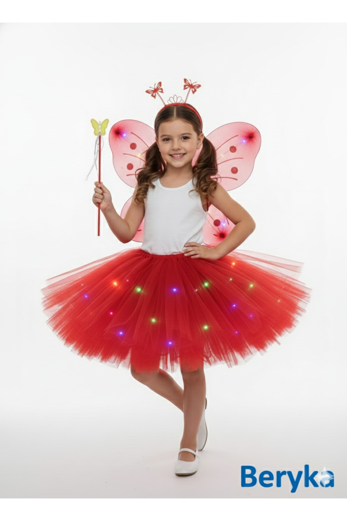 Kids' Butterfly Costume with LED Light - 4pcs
