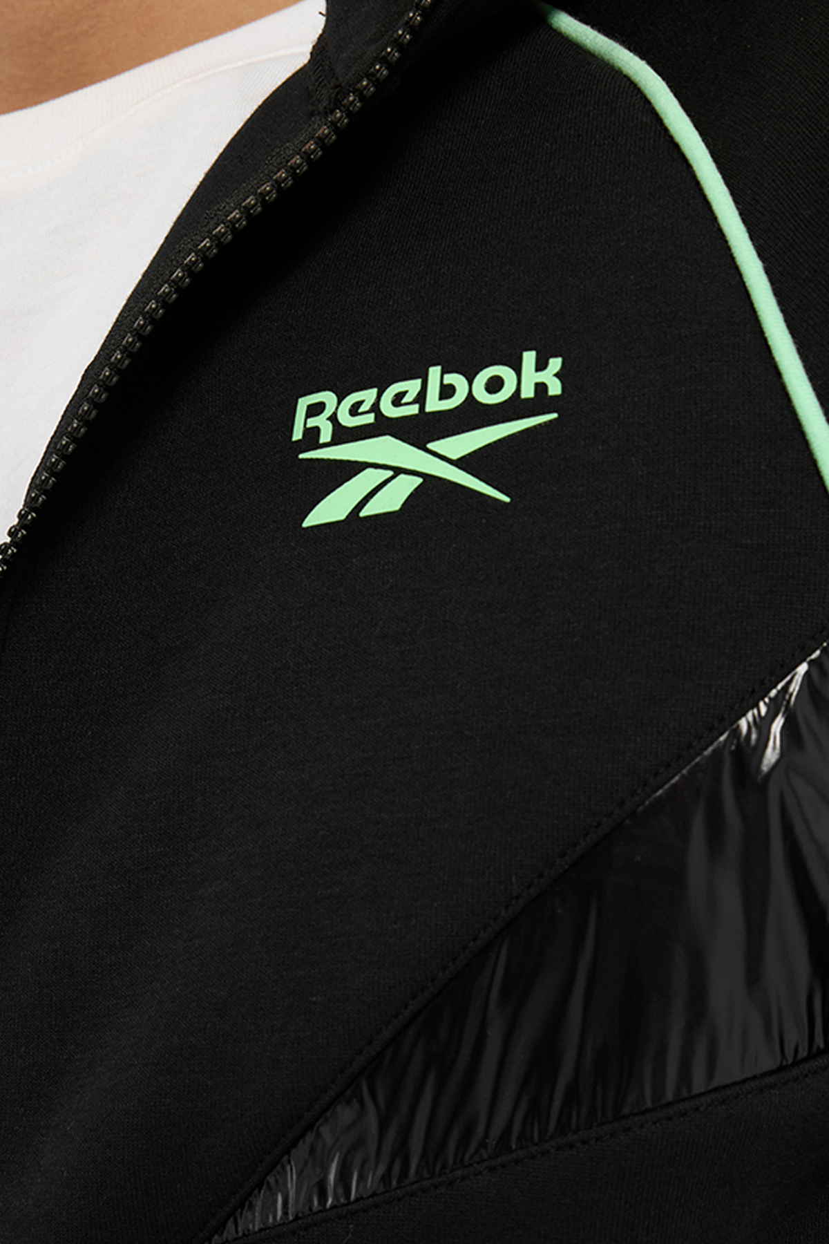 Reebok ZIP HOODY - MIX Siyah Erkek Eşofman Üstü görsel 7