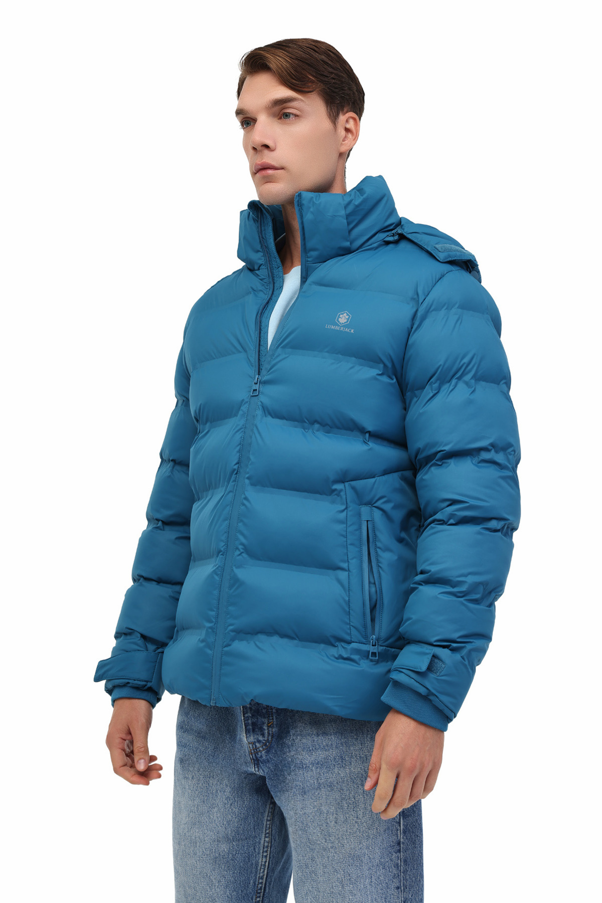 lumberjack ML YAOCAN 1ARW-115 5PR Petrol Erkek Kısa Kaban — آبی