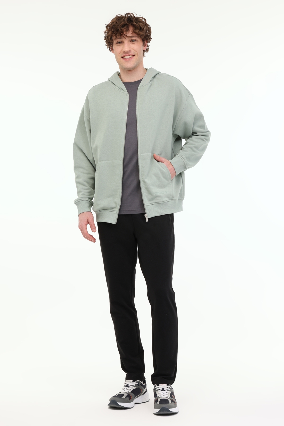 lumberjack MB ROS 18HS112 5FX PASTEL HAKI Erkek Eşofman Üstü görsel 3
