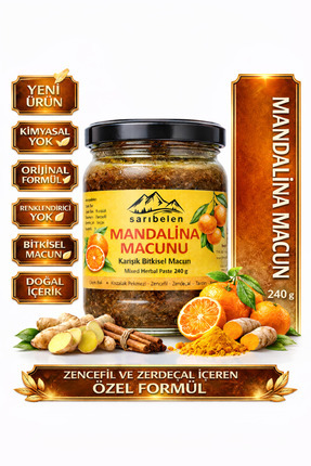 sarıbelen Mandalina Macunu 240 g – Doğal ve Katkısız Ege'nin Mandalina Macunu
