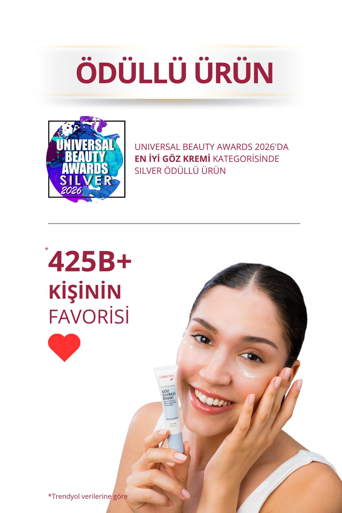 Göz Altı Kremi | Kırışıklık, Kararma, Kuruluk İçin Aydınlatıcı Nemlendirici Göz Çevresi Kremi 15 ml — 8699649122925 — تصویر 3 از 9