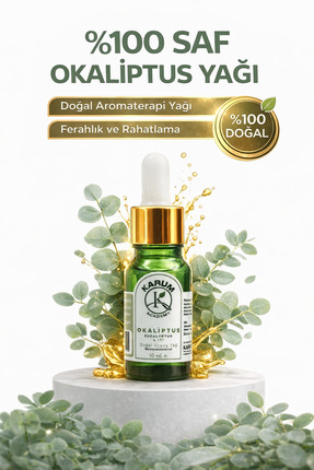 KARUM Okaliptüs Yağı 10 ml %100 Saf Ferahlatıcı Aromaterapi Yağı Buhurdanlık ...