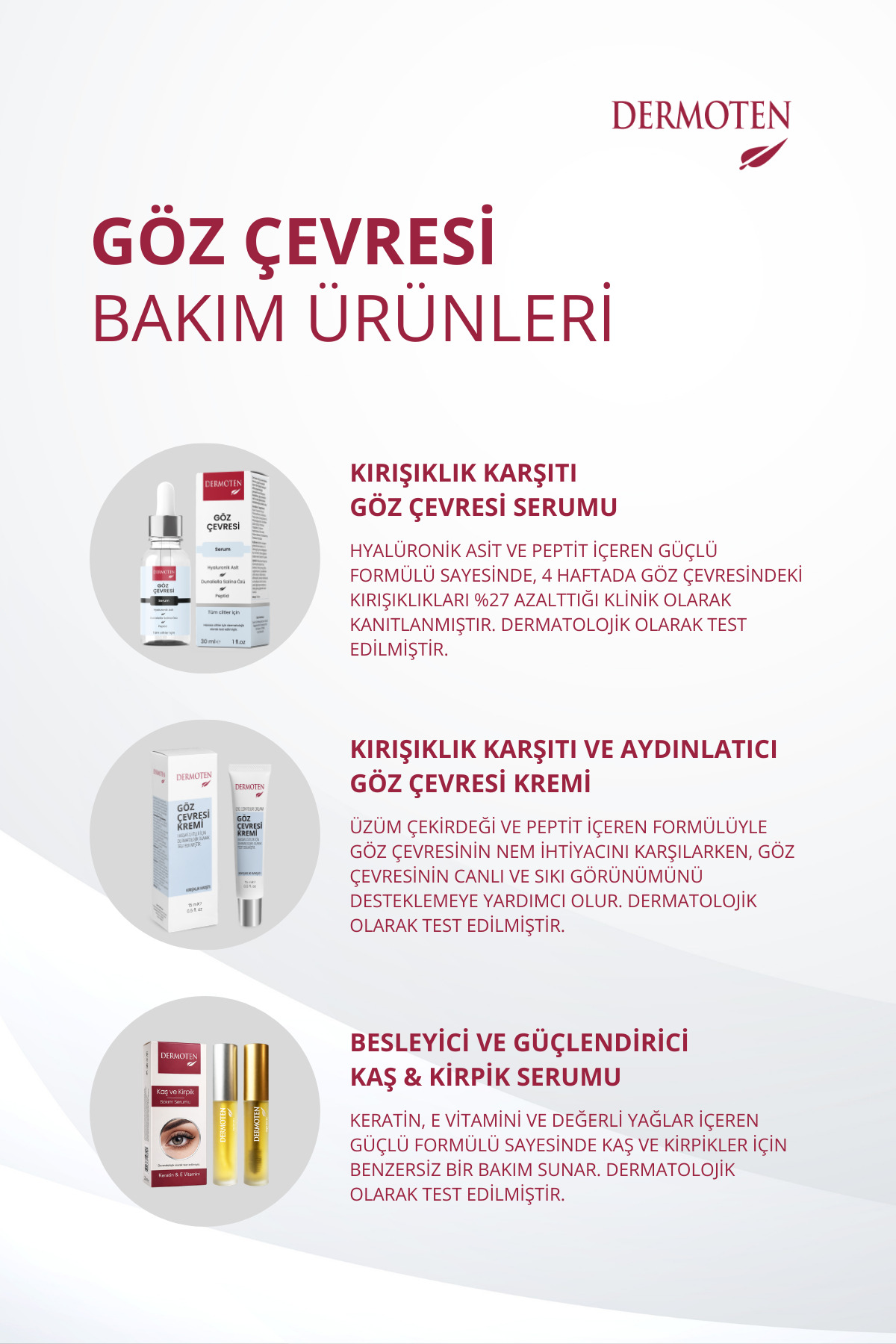 Göz Altı Kremi | Kırışıklık, Kararma, Kuruluk İçin Aydınlatıcı Nemlendirici Göz Çevresi Kremi 15 ml — 8699649122925 — تصویر 8 از 9