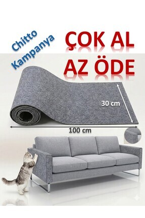 chittoshop YAPIŞKANLI KEDİ TIRMALAMA HALISI 100 X 30 Cm