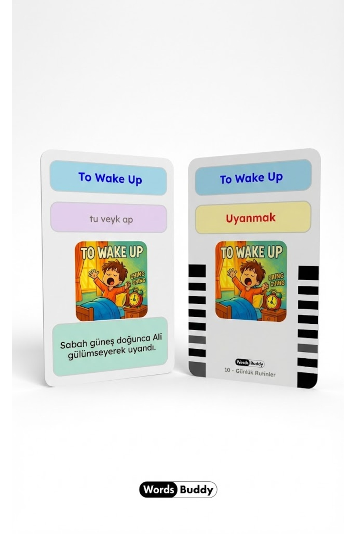 Bigibuddy İngilizce Türkçe Eğitici Sesli Kelime Kartı WordsBuddy Rutinler 10 (BigiOne İle Çalışır) fotoğrafı 2 (önizleme)