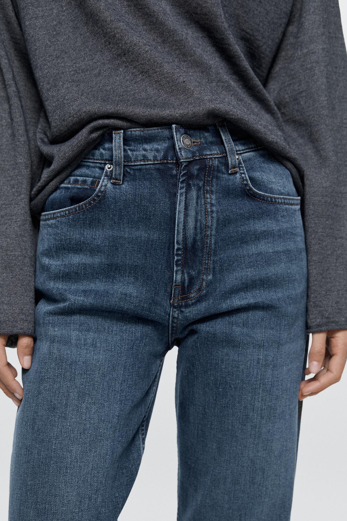 Massimo Dutti  Orta bel straight fit jean - Görsel 4