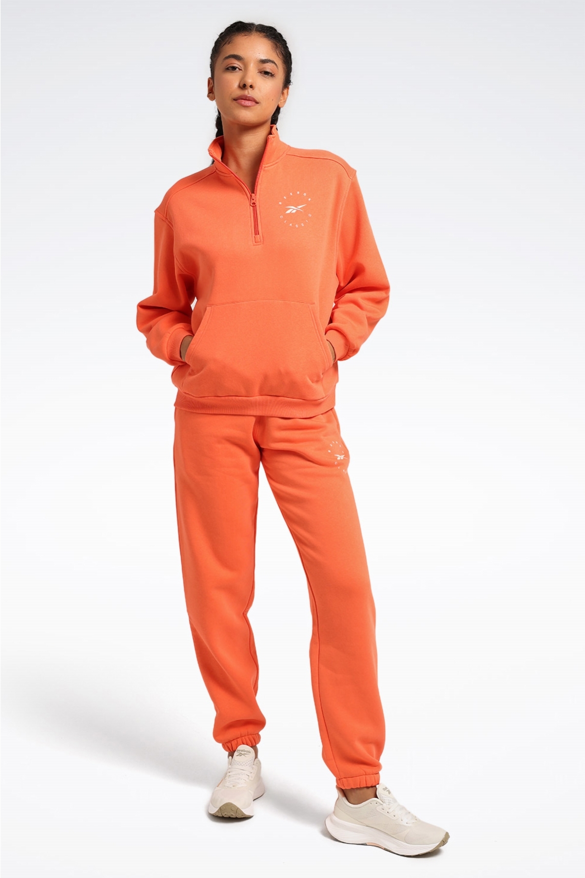 Reebok Q3 IDE FLEECE MIDLAYER Yavruağzı Kadın Sweatshirt görsel 8
