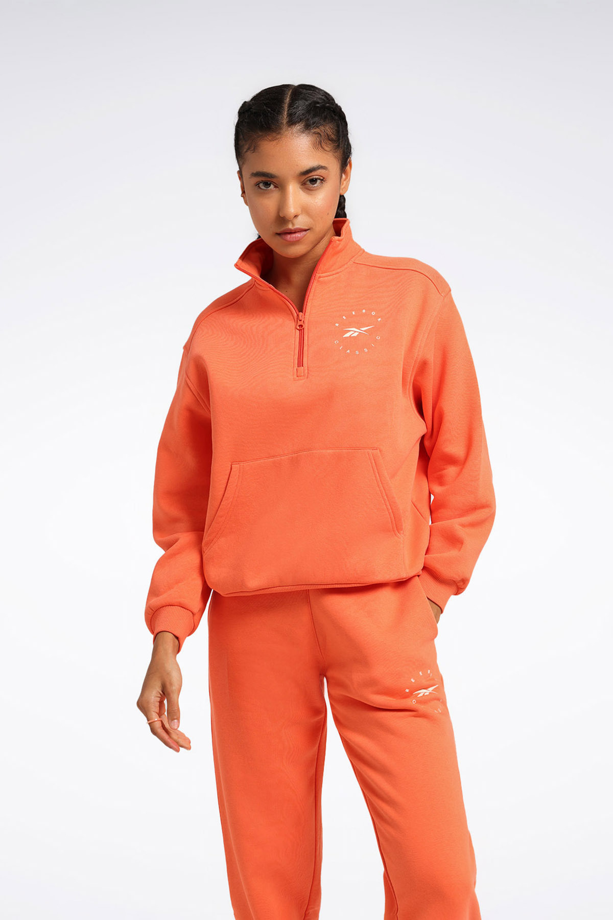 Reebok Q3 IDE FLEECE MIDLAYER Yavruağzı Kadın Sweatshirt görsel 2