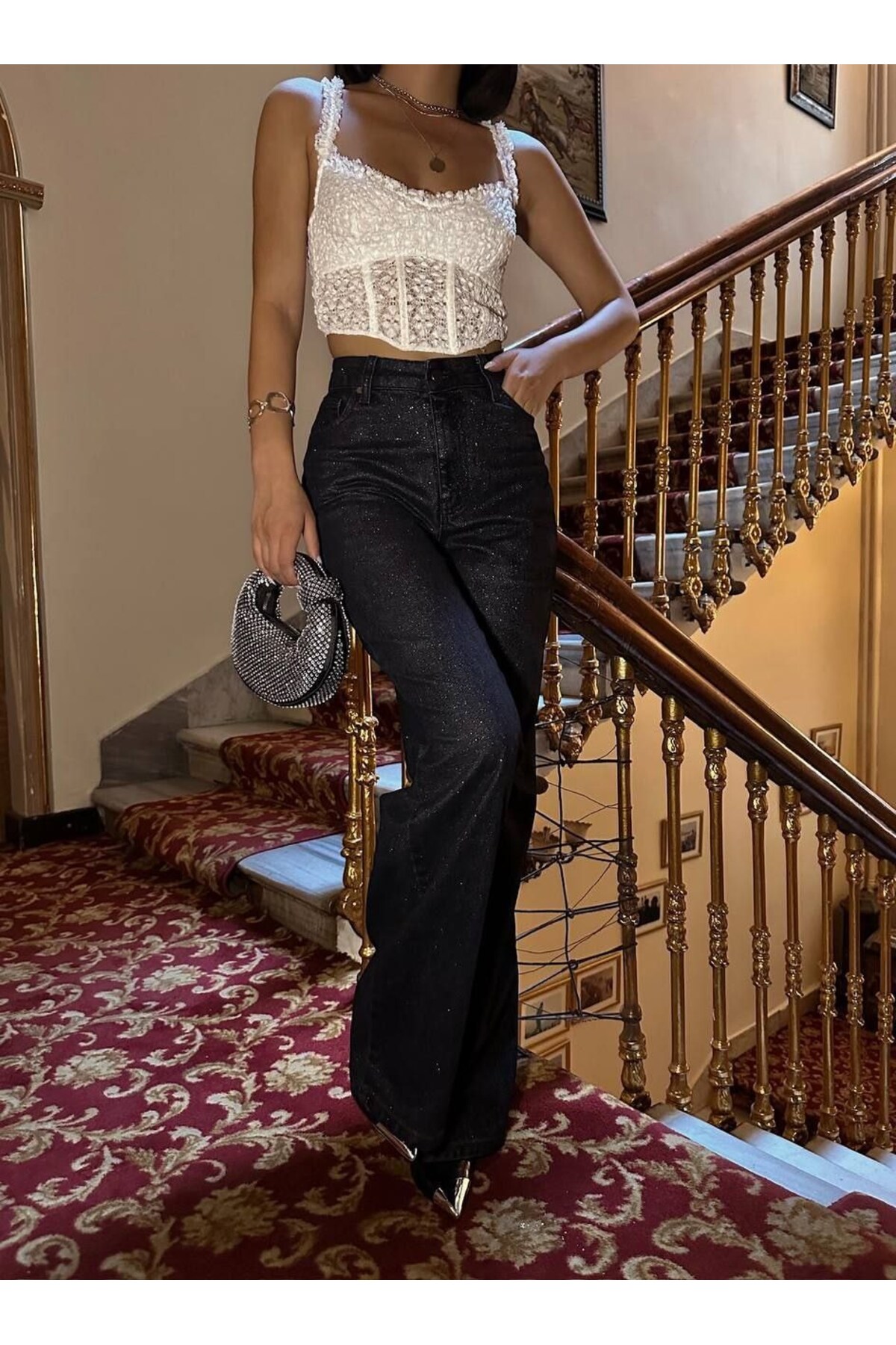 HerTon  Kadın Yüksek Bel Bol Paça Denim Pantolon – %100 Pamuk, Zamansız & Güçlü Stil