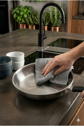 Euro Pink (1adet) 20x20 Inox Tel Bez Zor Kir Bezi, Inox Telli Bulaşık Bezi, M...