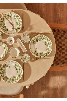 Bella Maison Petit Bonheur Porselen 44 Parça Yemek Ve Kahvaltı Takımı Yeşil