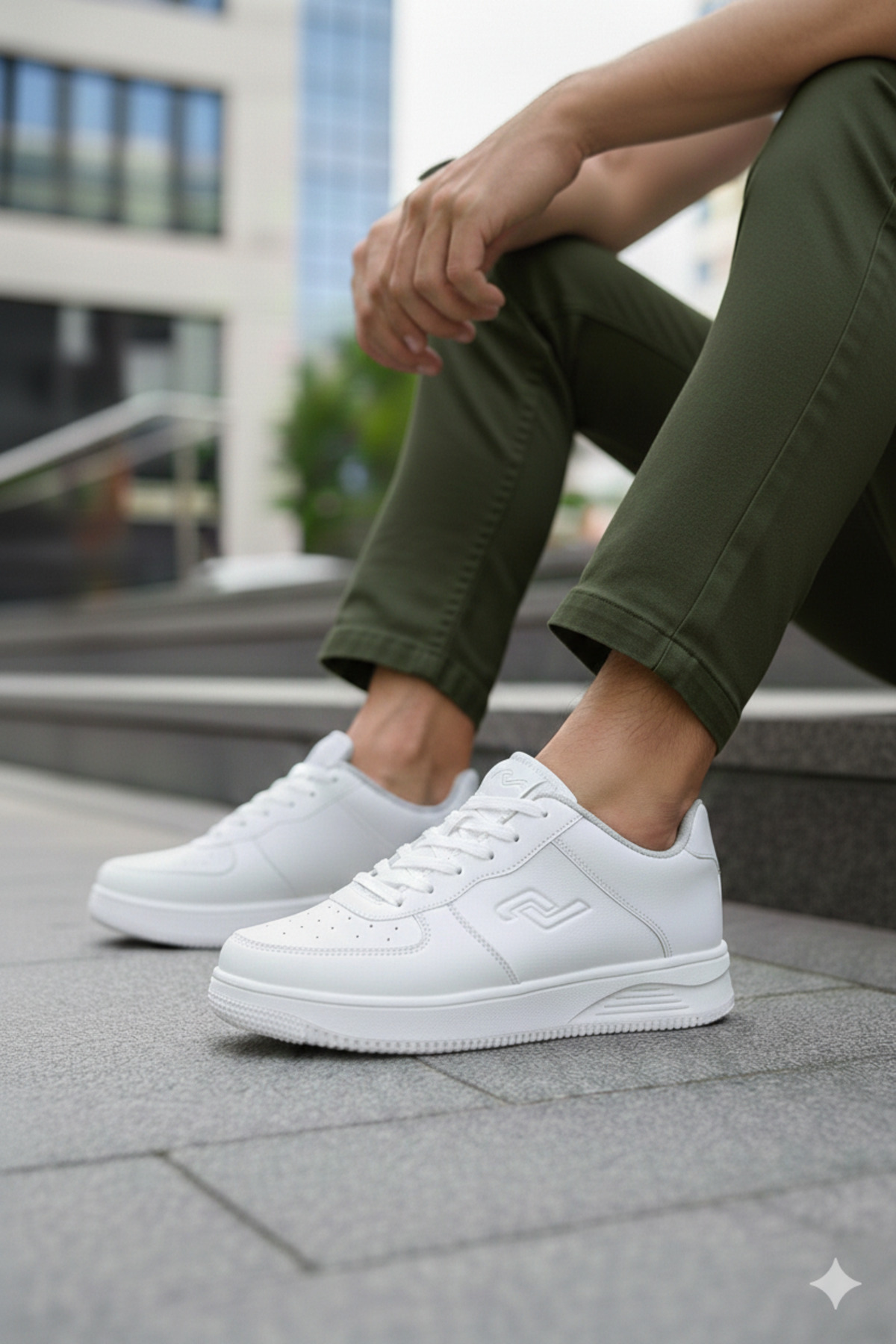 Jump - 22233 - Beyaz Erkek Kadın Unisex Komfort Taban Spor
